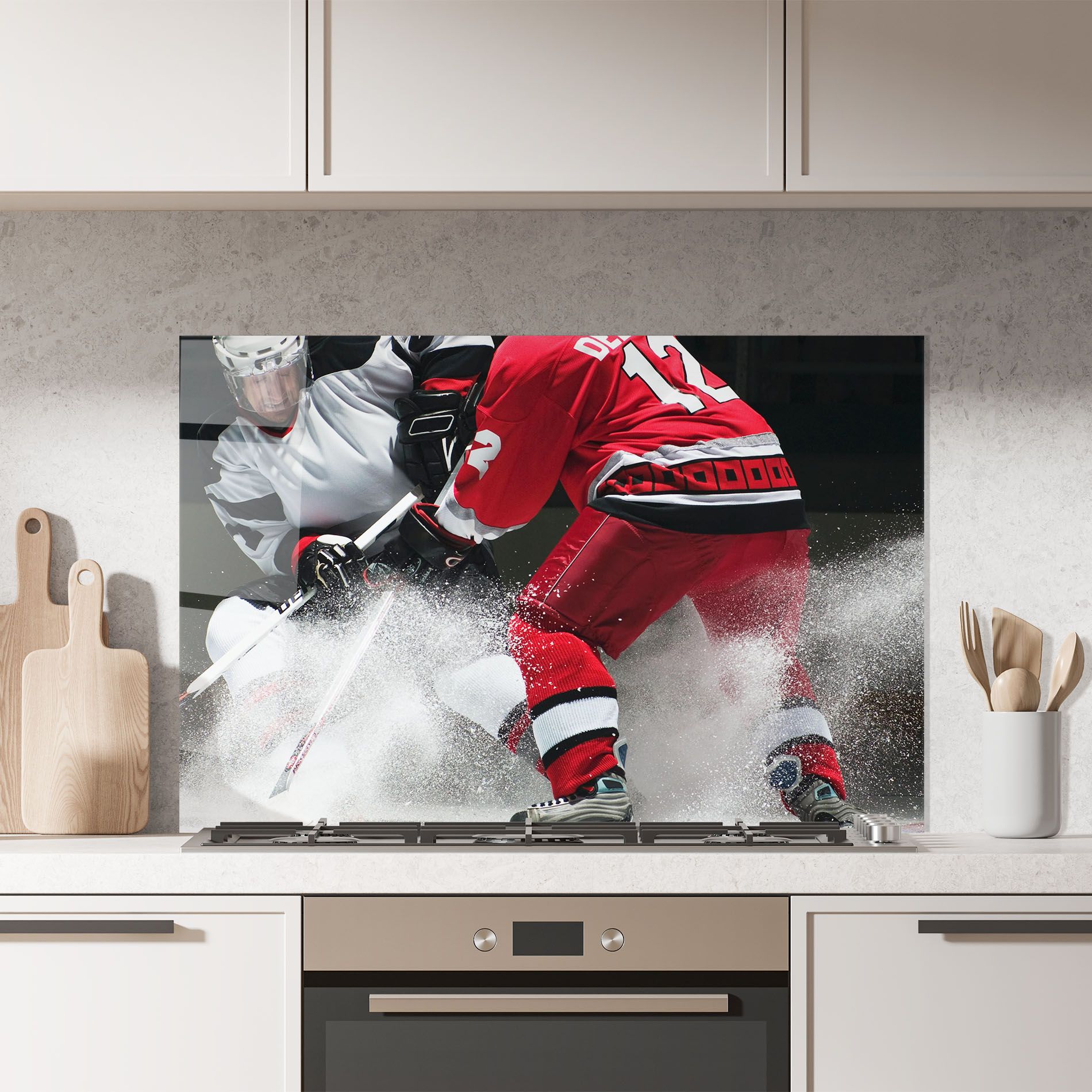 Red Hokey Player mockup 7