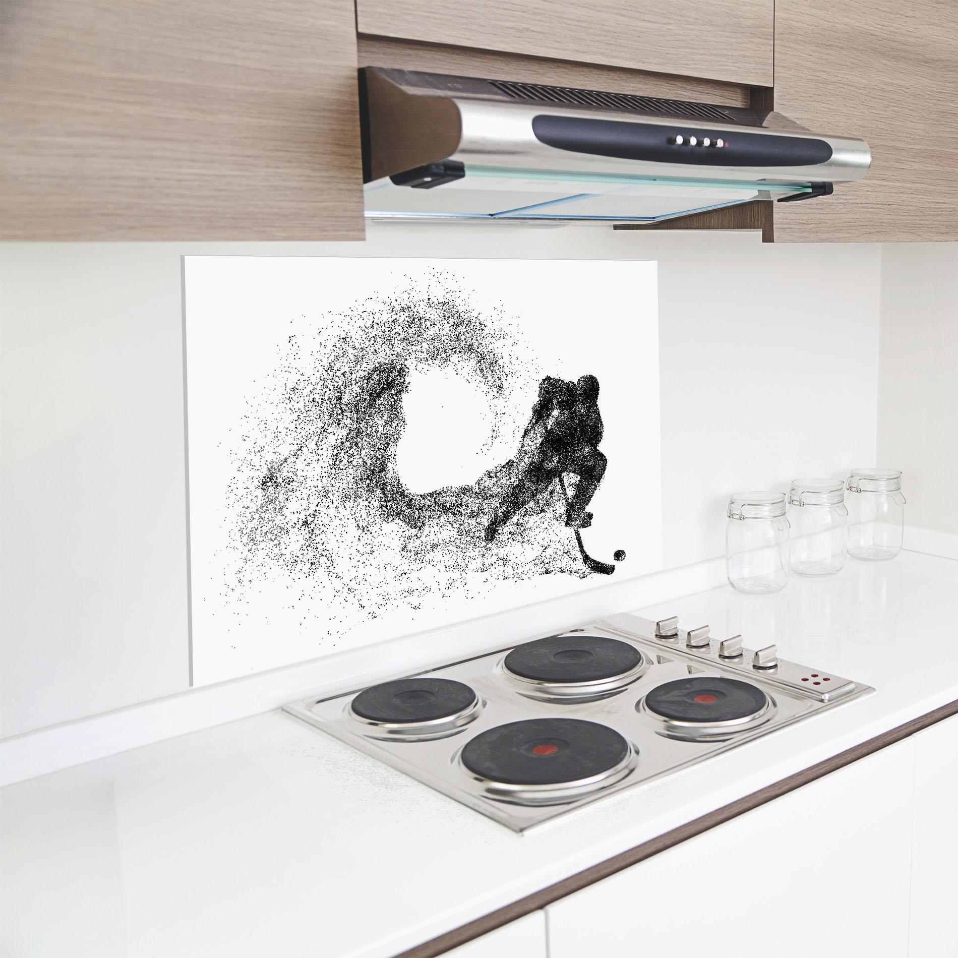 Panou Sticla Bucatarie Hockey Playing mockup 8