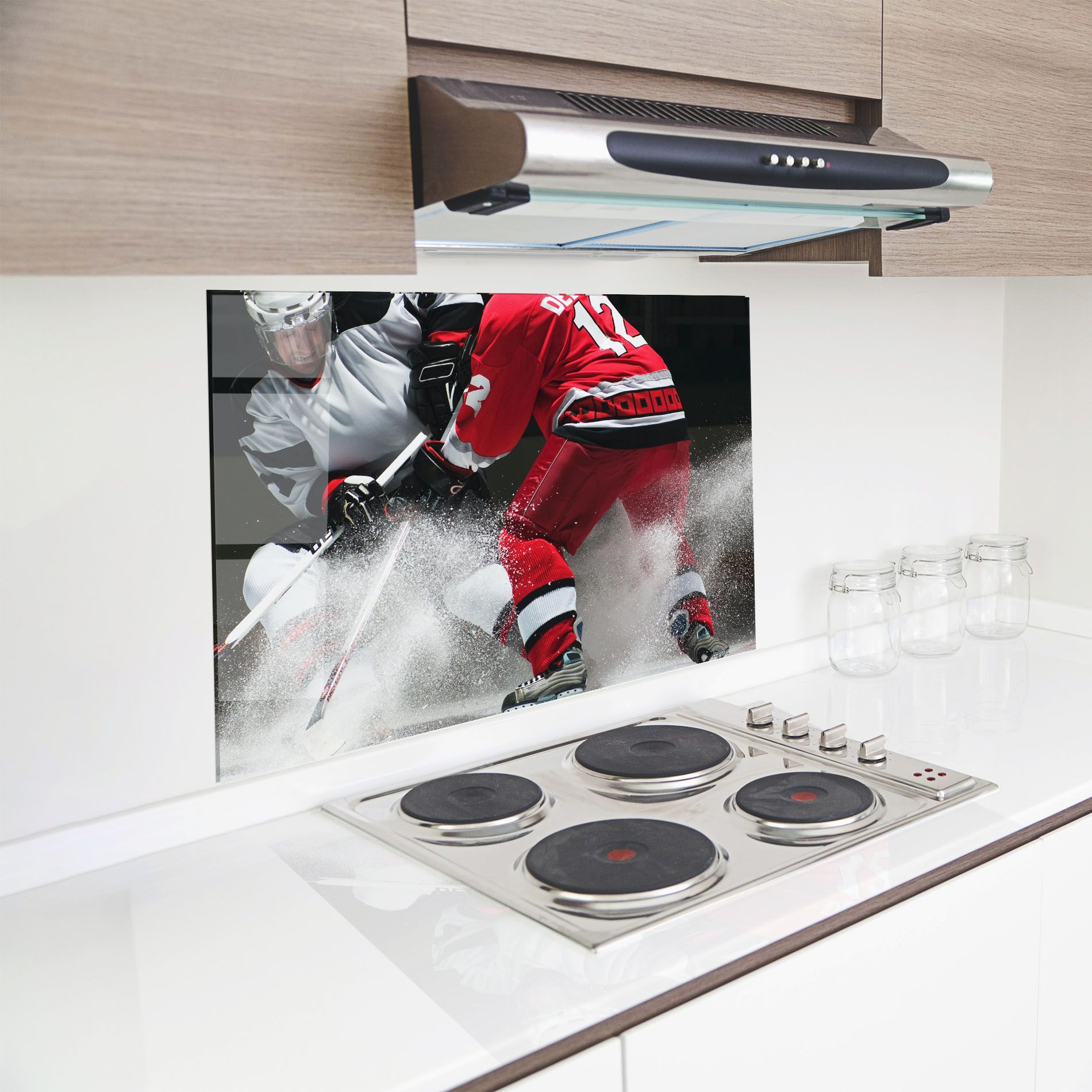 Red Hokey Player mockup 8