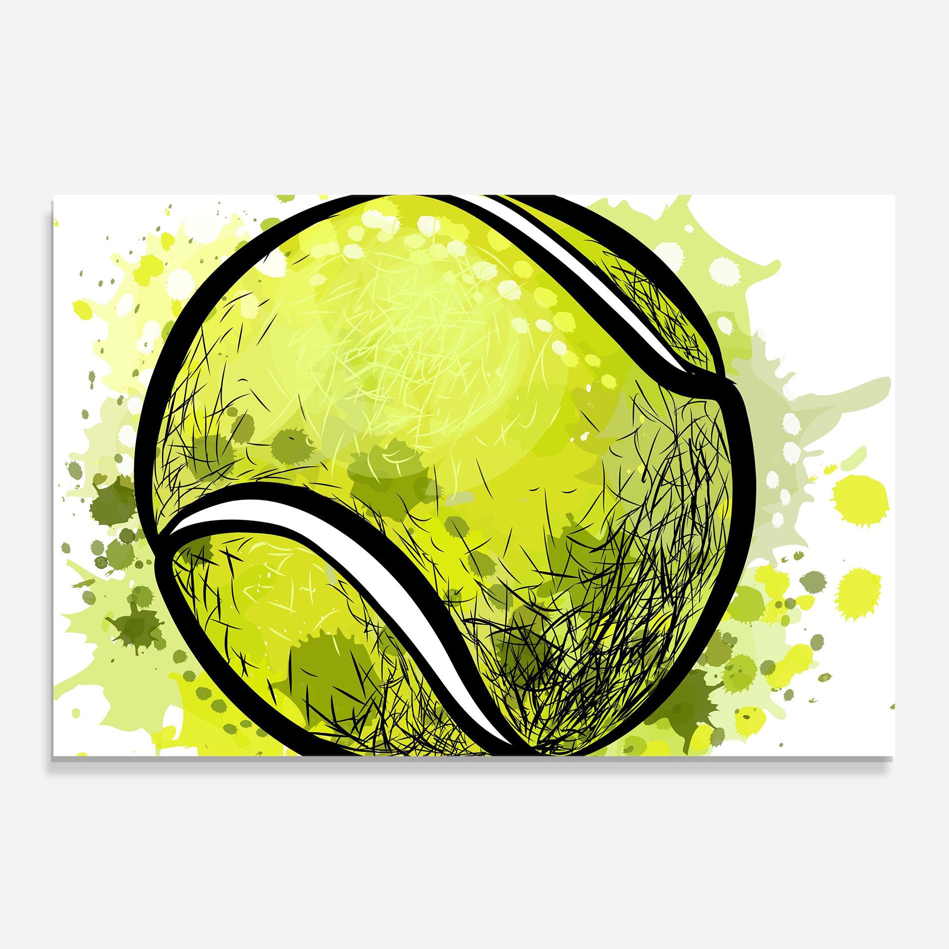 Panou Sticla Bucatarie Big Tennis Ball mockup 0