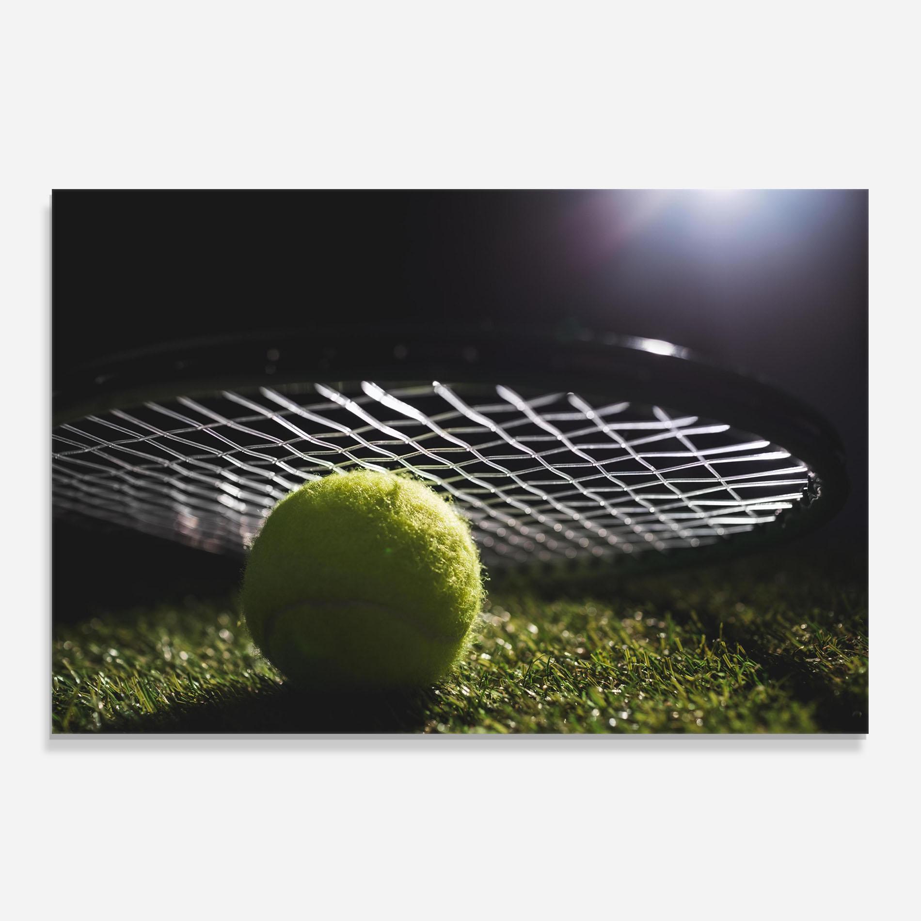 Panou Sticla Bucatarie Close Up Tennis Ball mockup 0