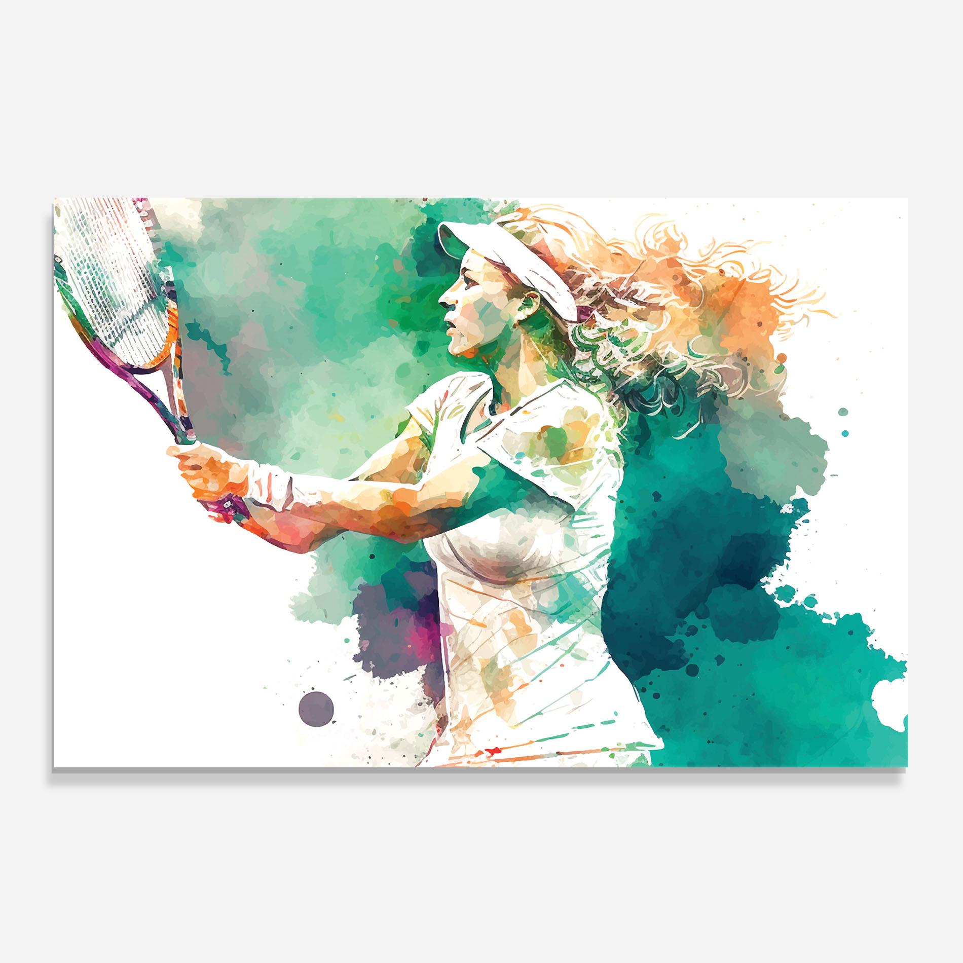 Panou Sticla Bucatarie Green Art Tennis mockup 0