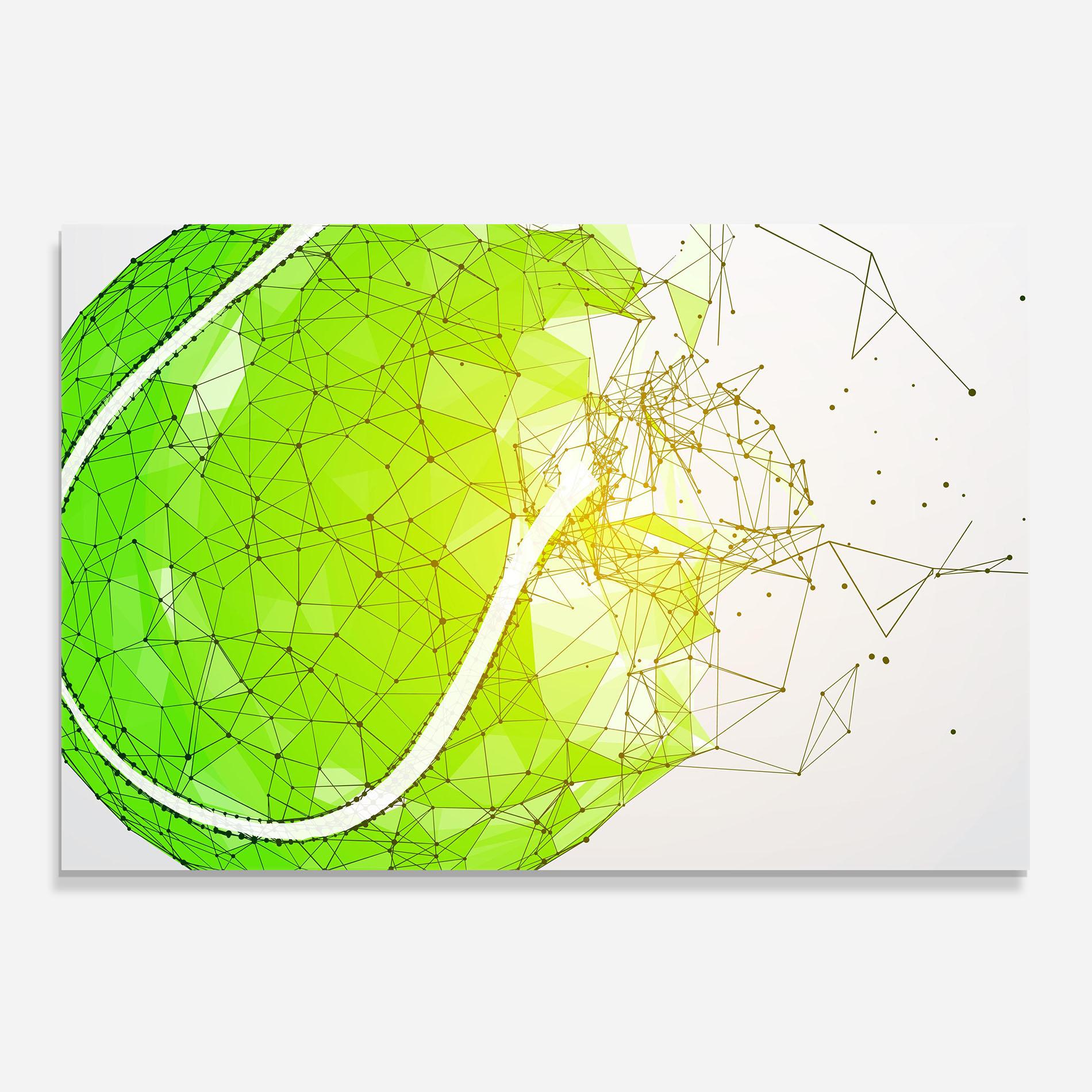 Panou Sticla Bucatarie Green Line Tennis mockup 0