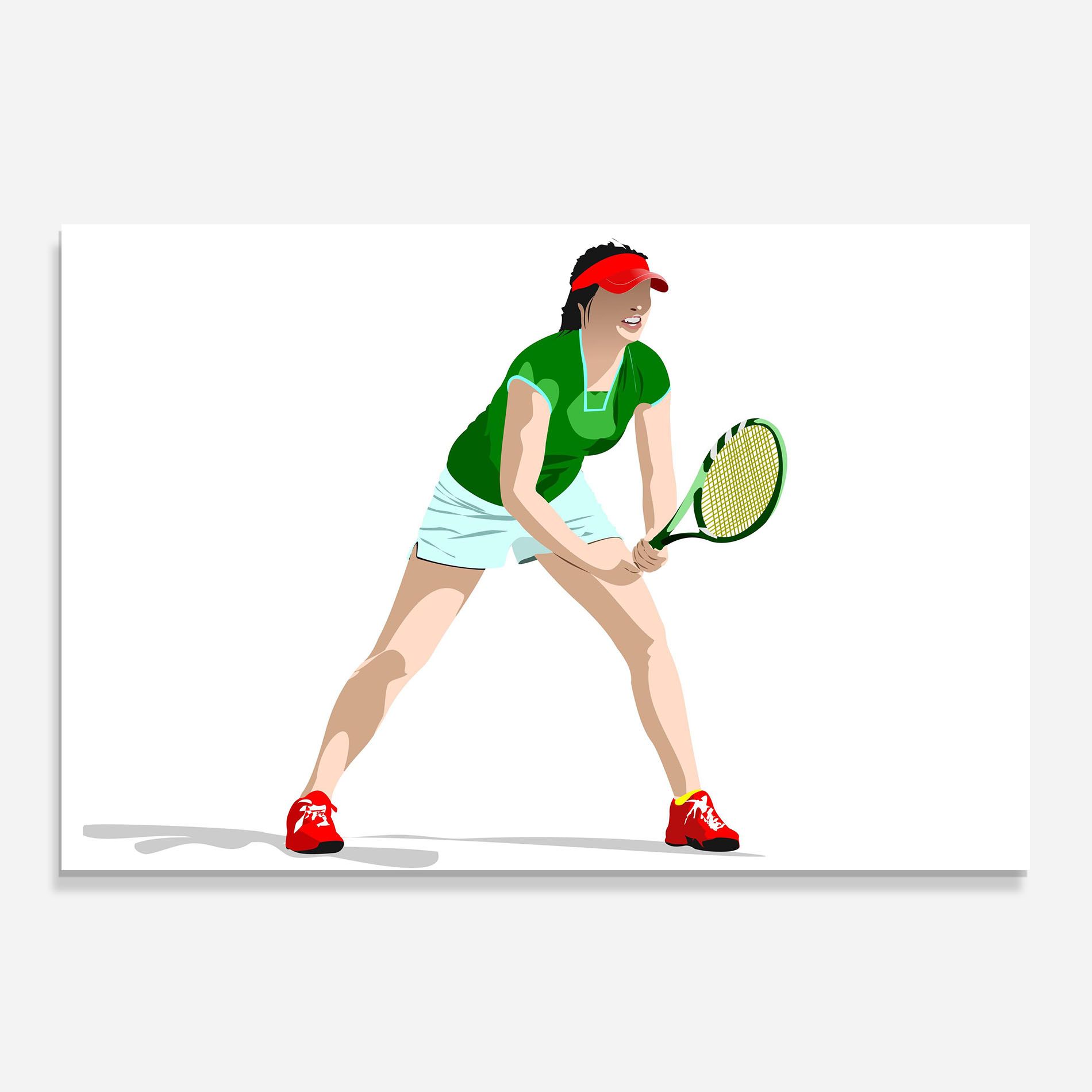 Green Tennis Racket mockup 0