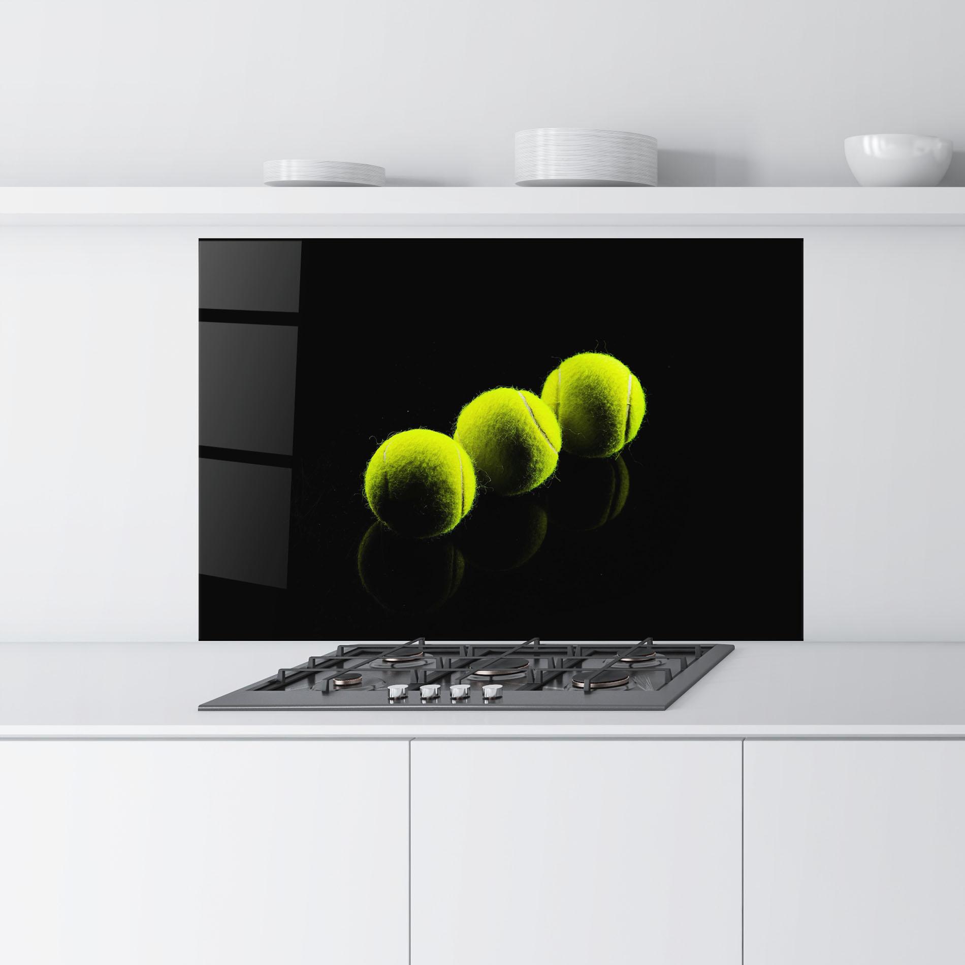 Panou Sticla Bucatarie 3 Tennis Balls mockup 9