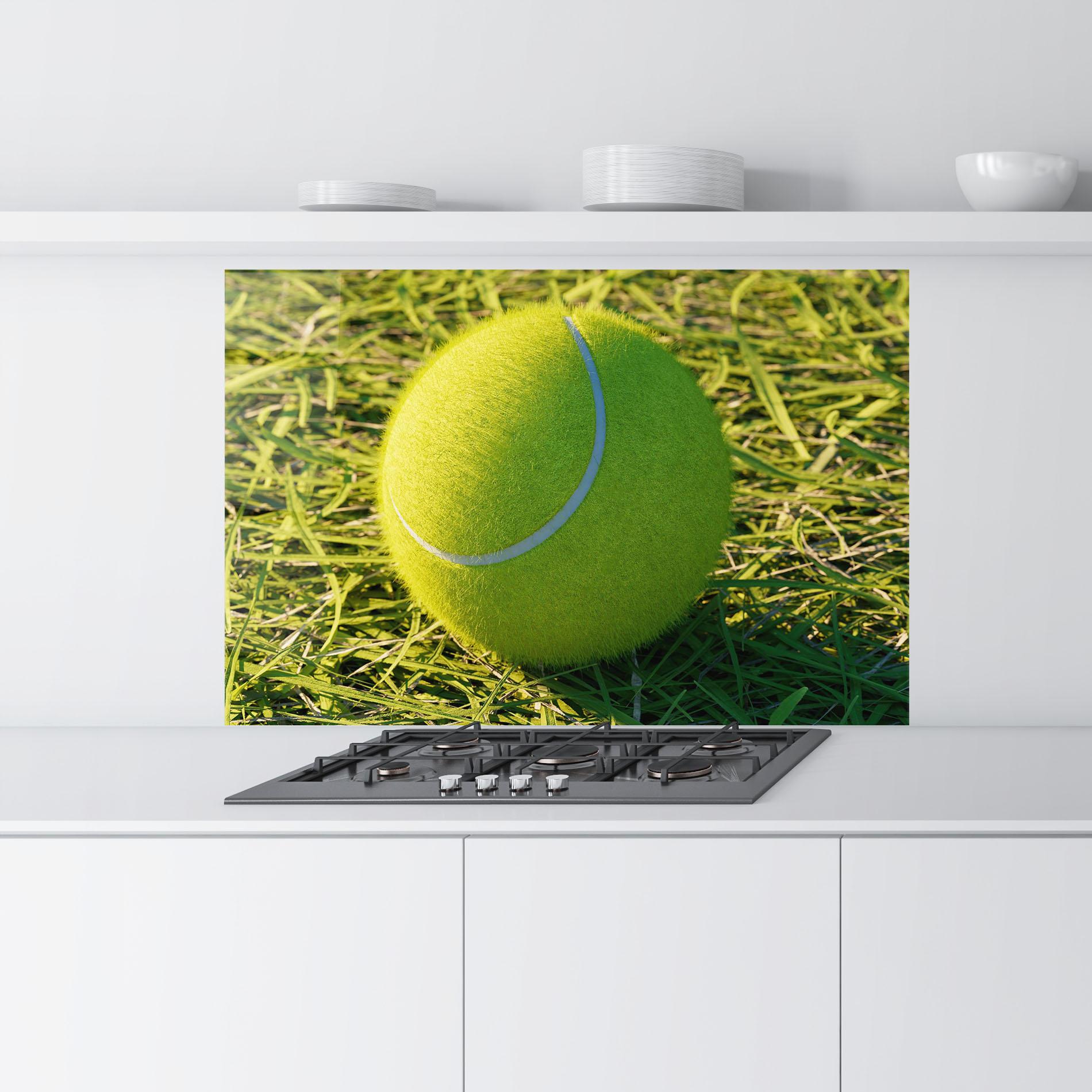 Panou Sticla Bucatarie Green Tennis Ball mockup 9