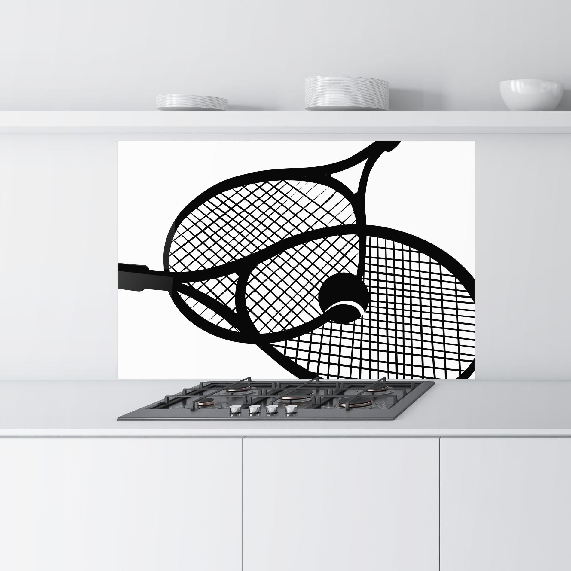 Panou Sticla Bucatarie Tennis Ball Line mockup 9