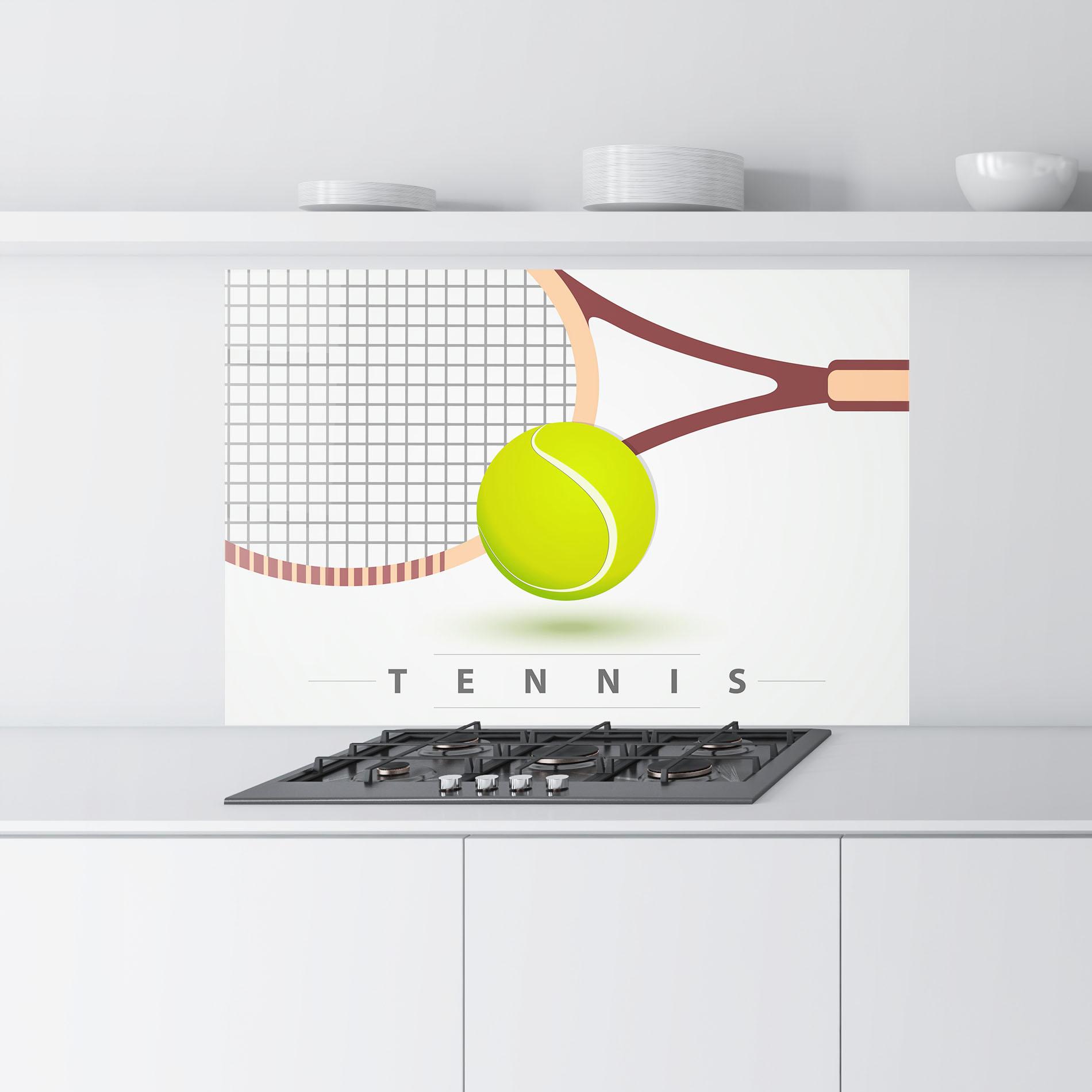 Panou Sticla Bucatarie Tennis Ball mockup 9