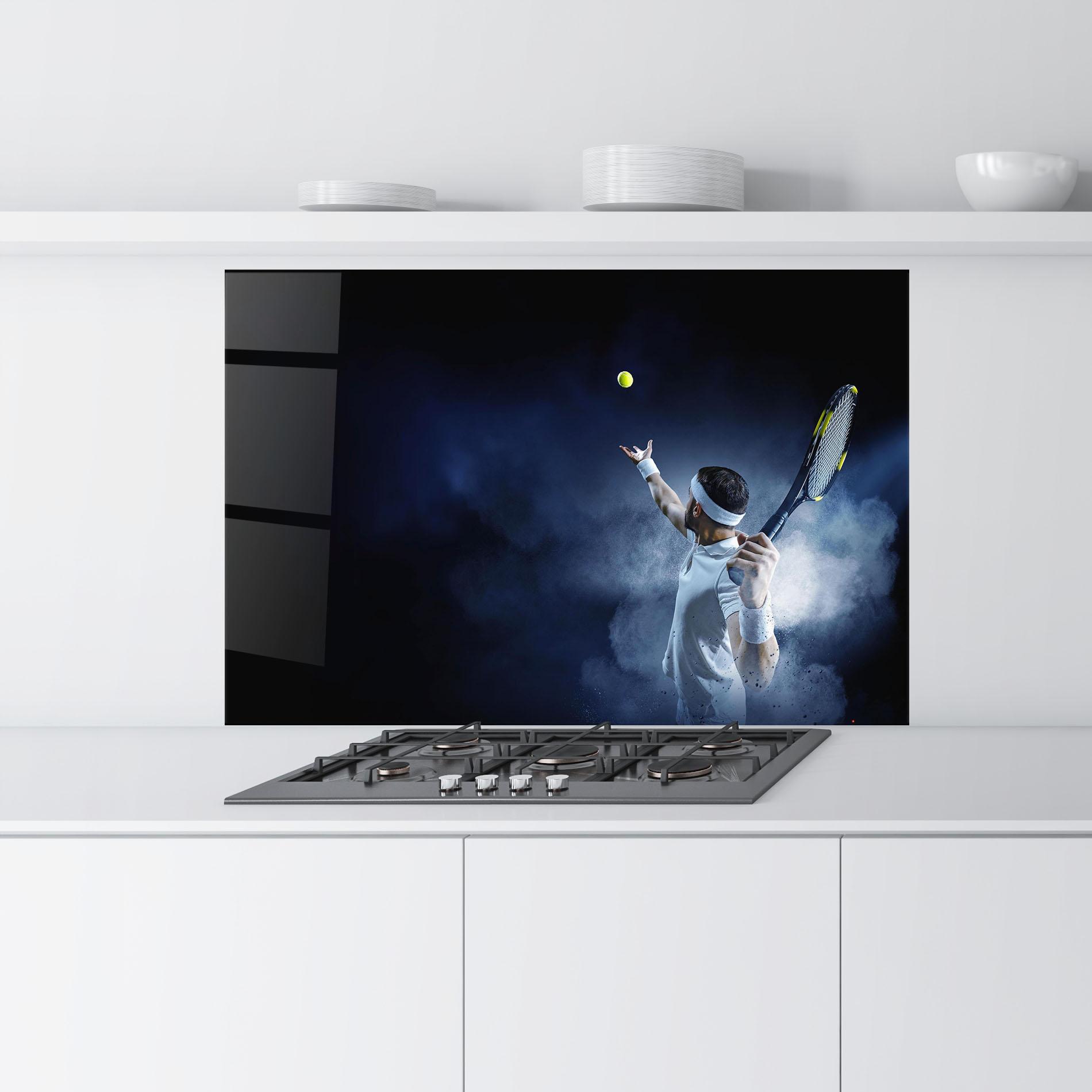 Panou Sticla Bucatarie Tennis Professional Player mockup 9