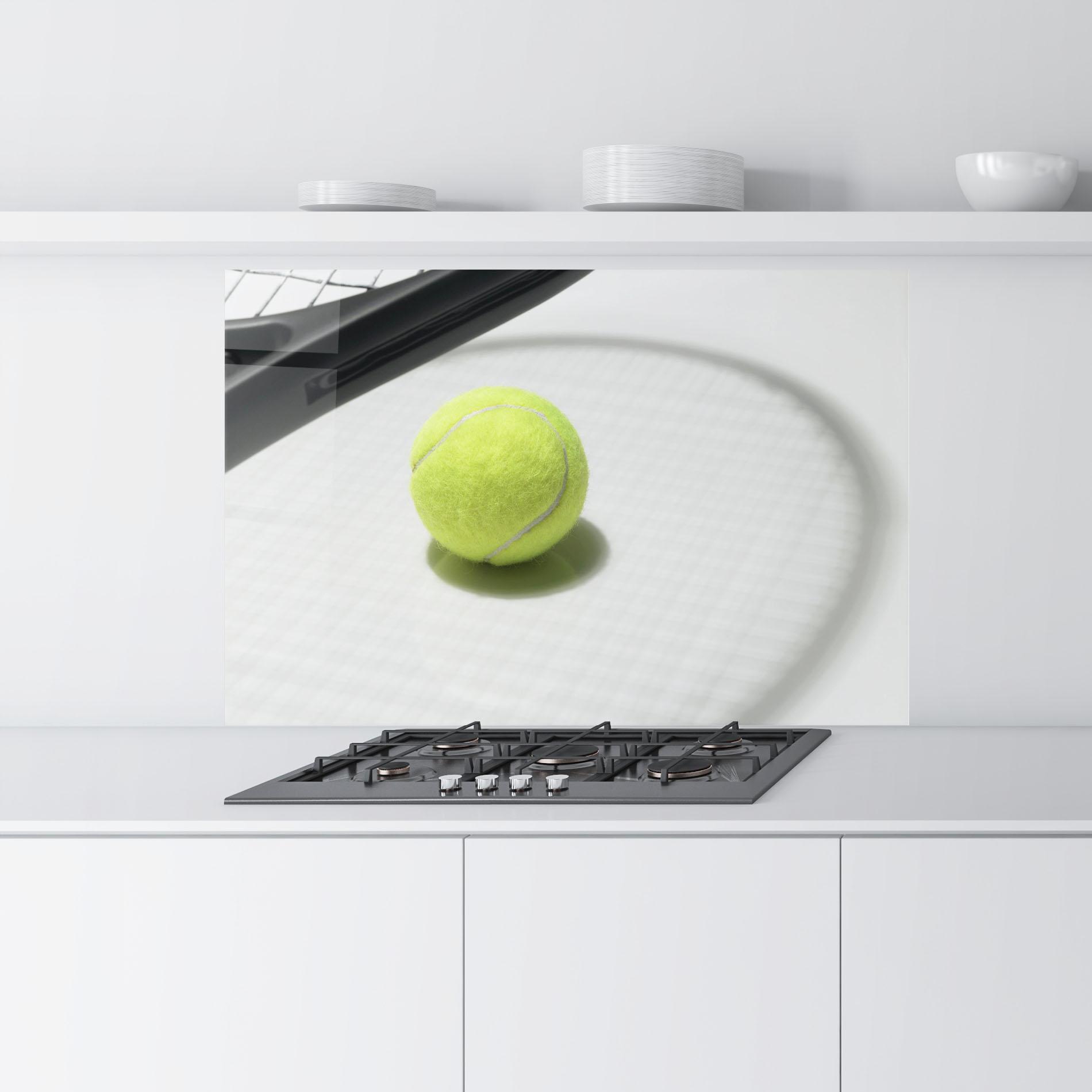 Panou Sticla Bucatarie Tennis Racket Shadow mockup 9