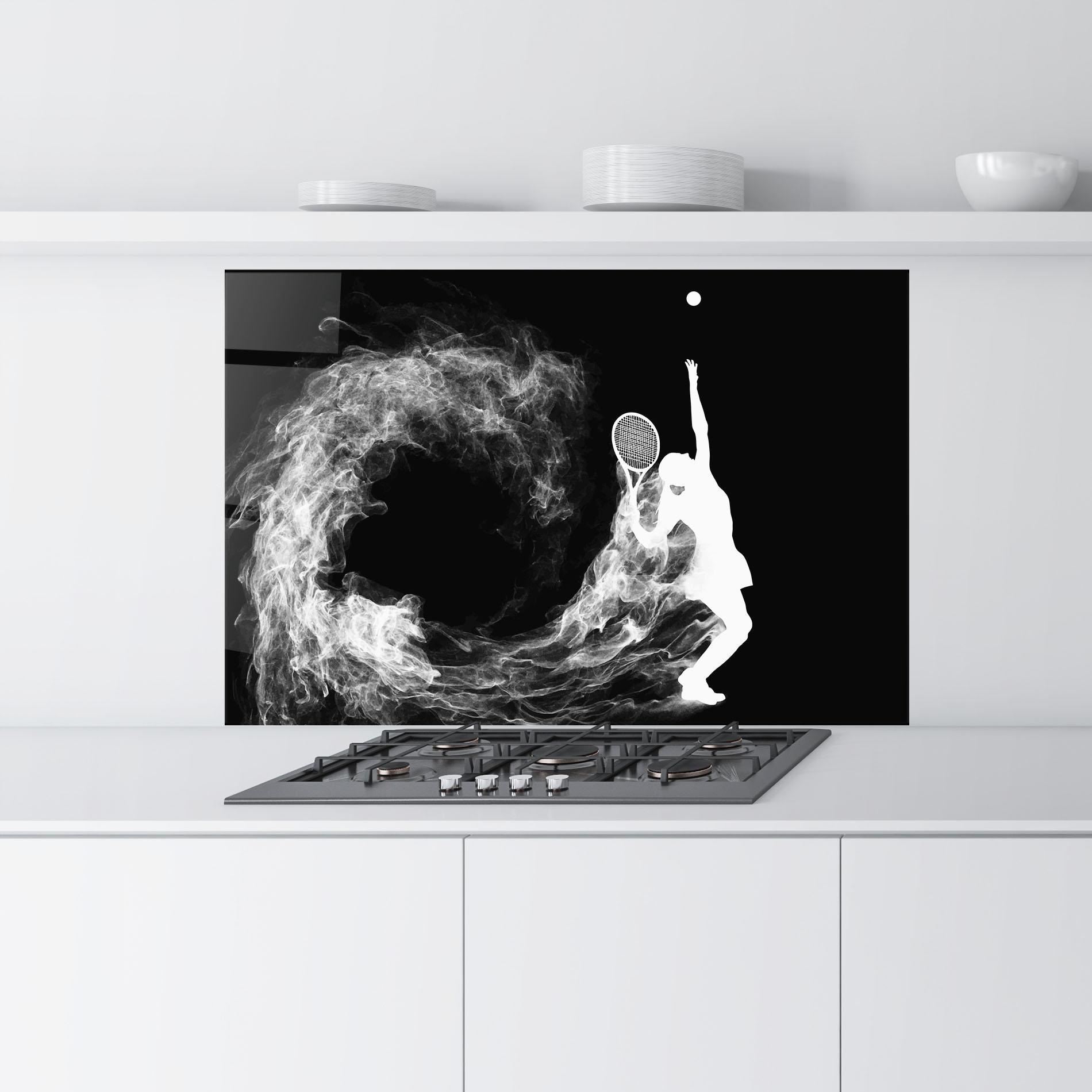 Panou Sticla Bucatarie White Tennis Smoke mockup 9