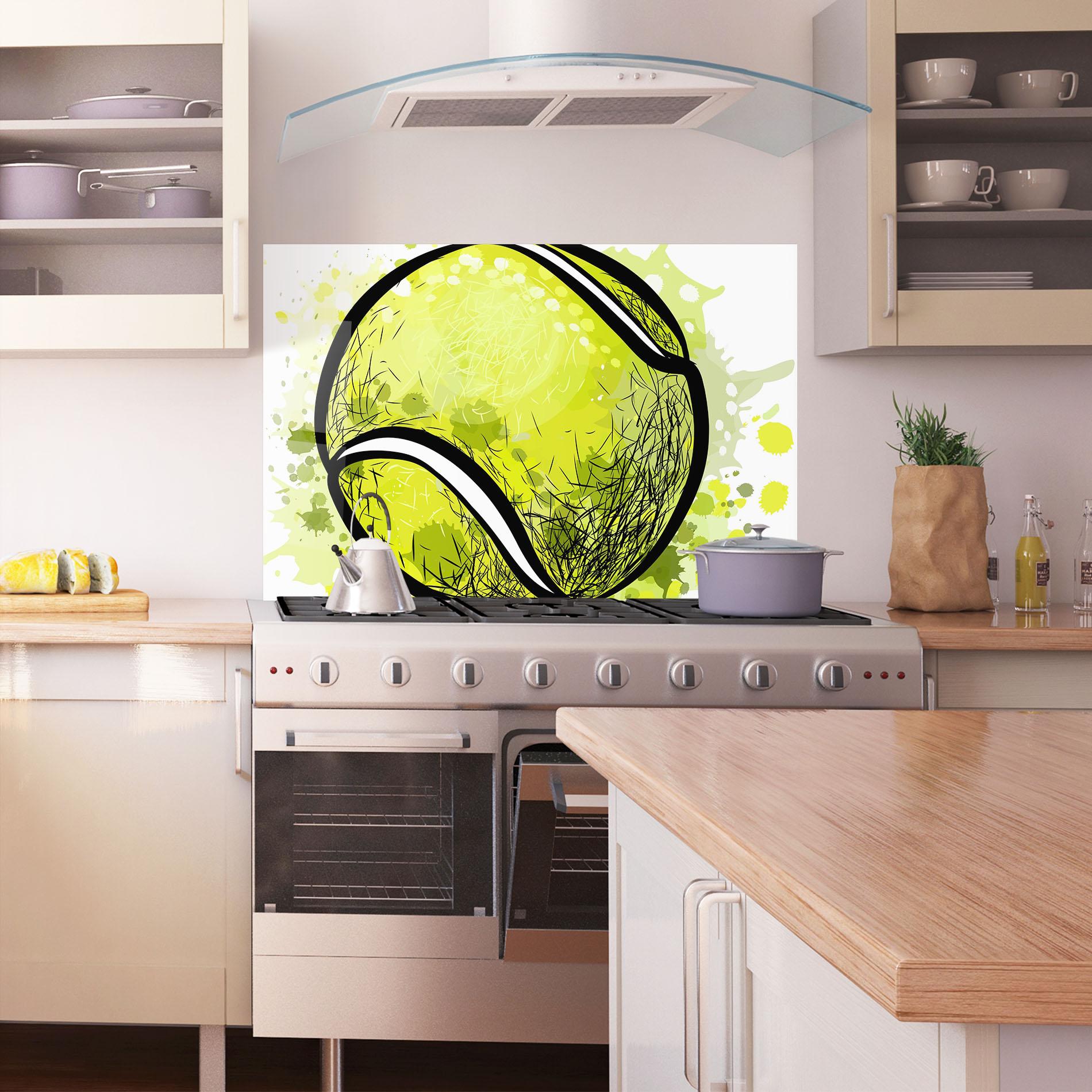 Panou Sticla Bucatarie Big Tennis Ball mockup 1