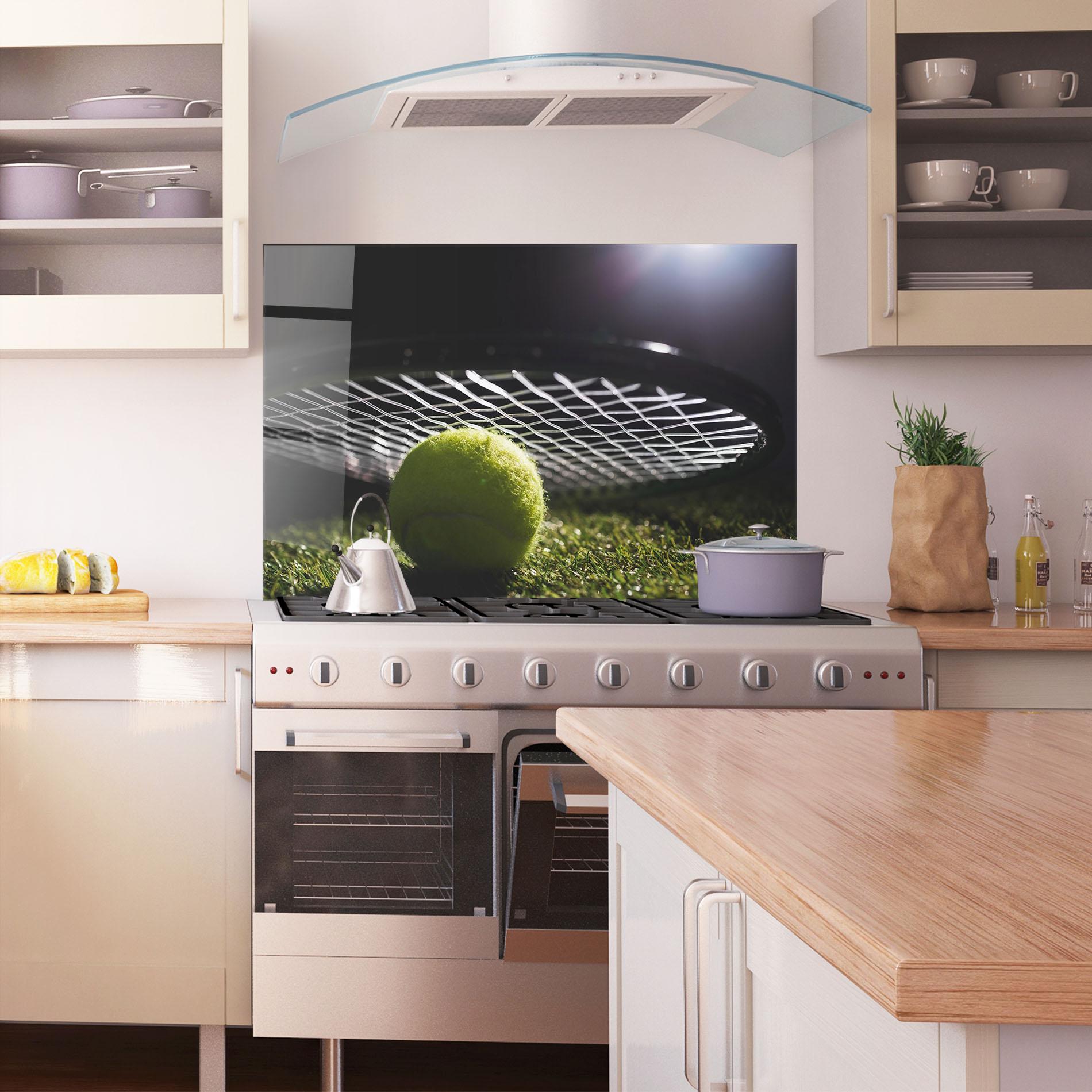 Panou Sticla Bucatarie Close Up Tennis Ball mockup 1