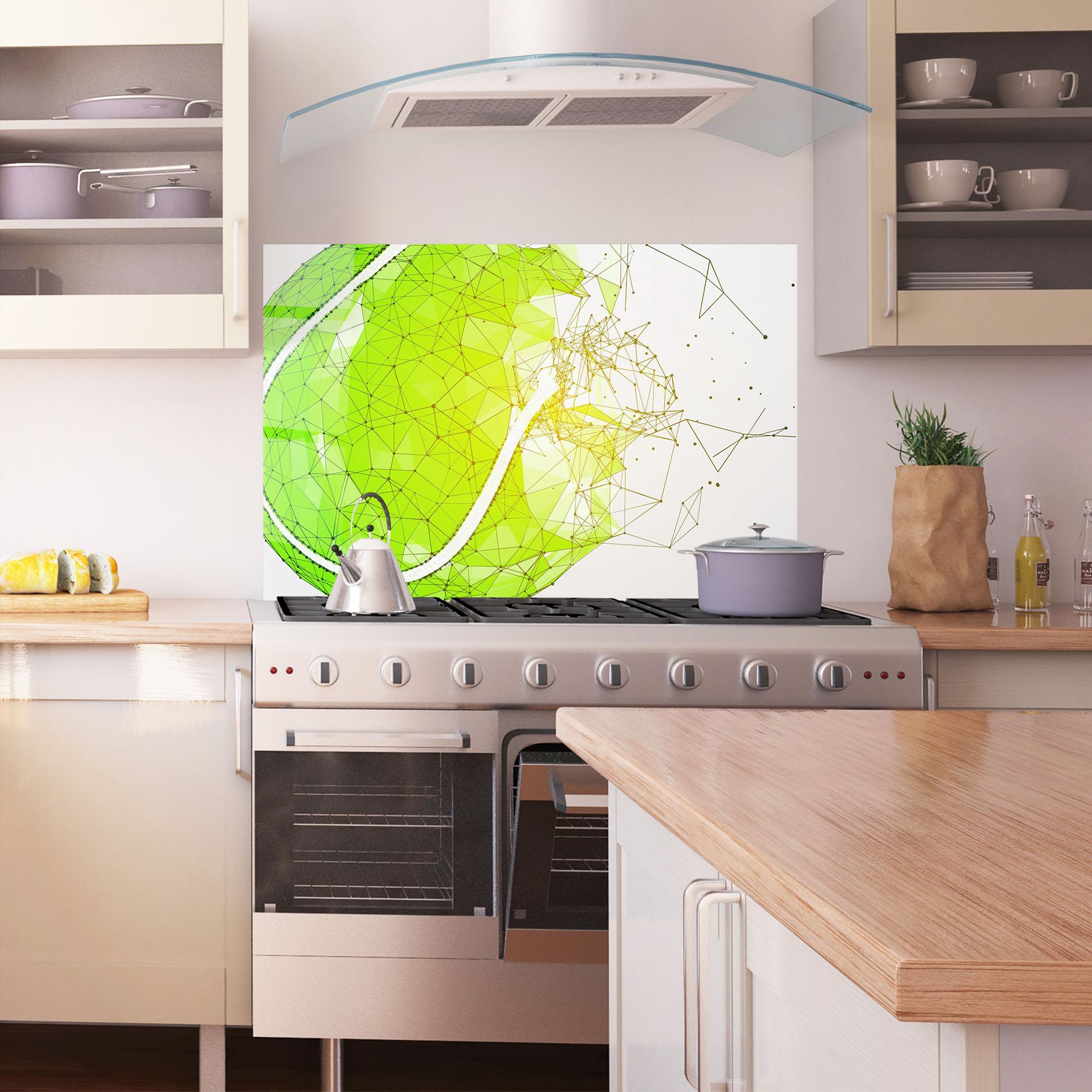 Panou Sticla Bucatarie Green Line Tennis mockup 1