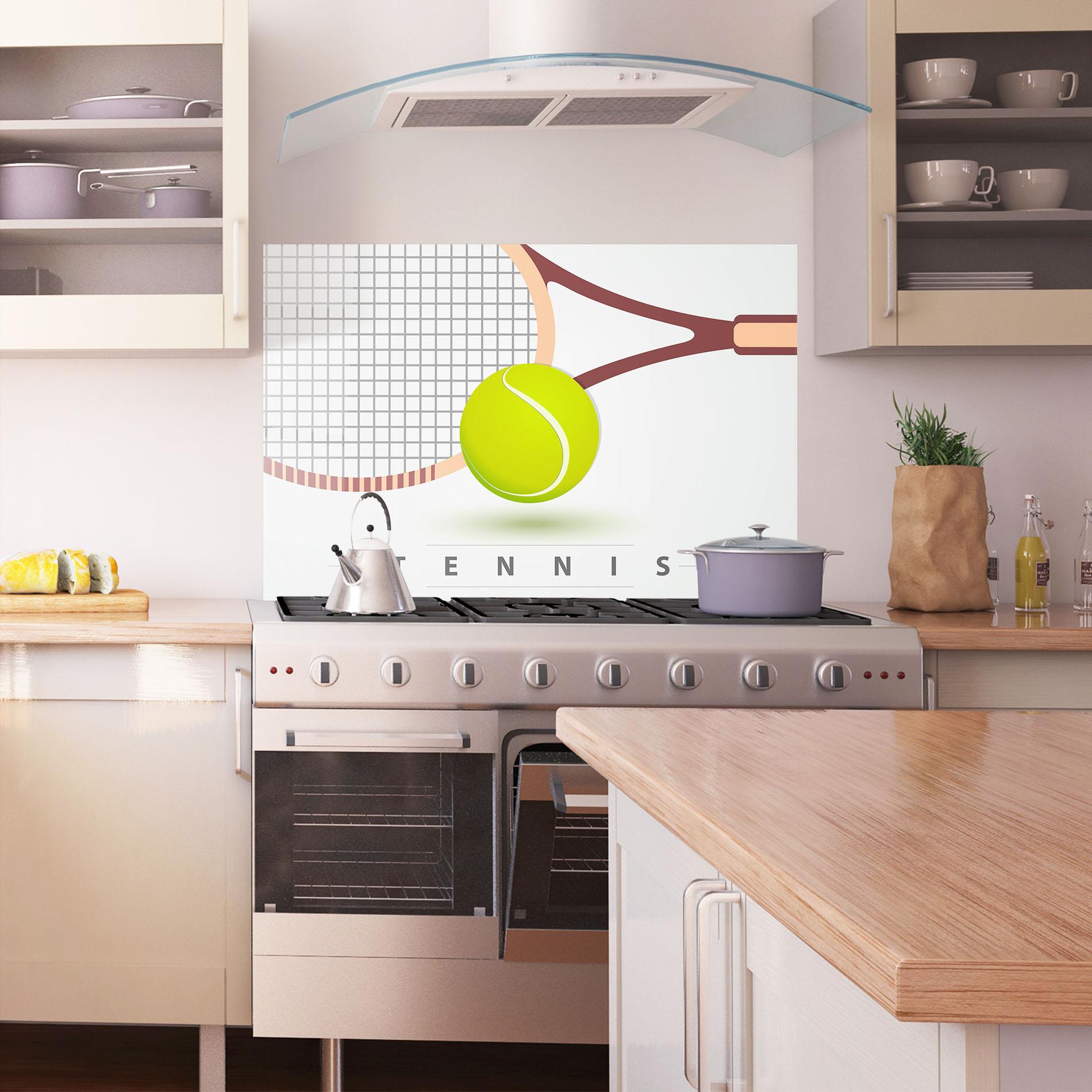 Panou Sticla Bucatarie Tennis Ball mockup 1