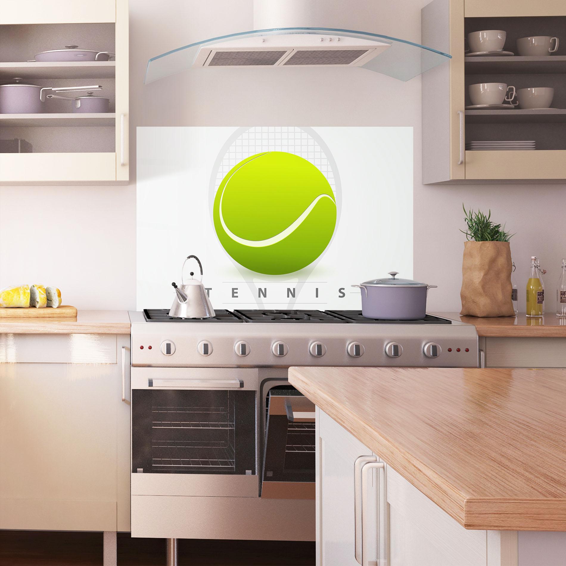 Panou Sticla Bucatarie Tennis Green Ball mockup 1