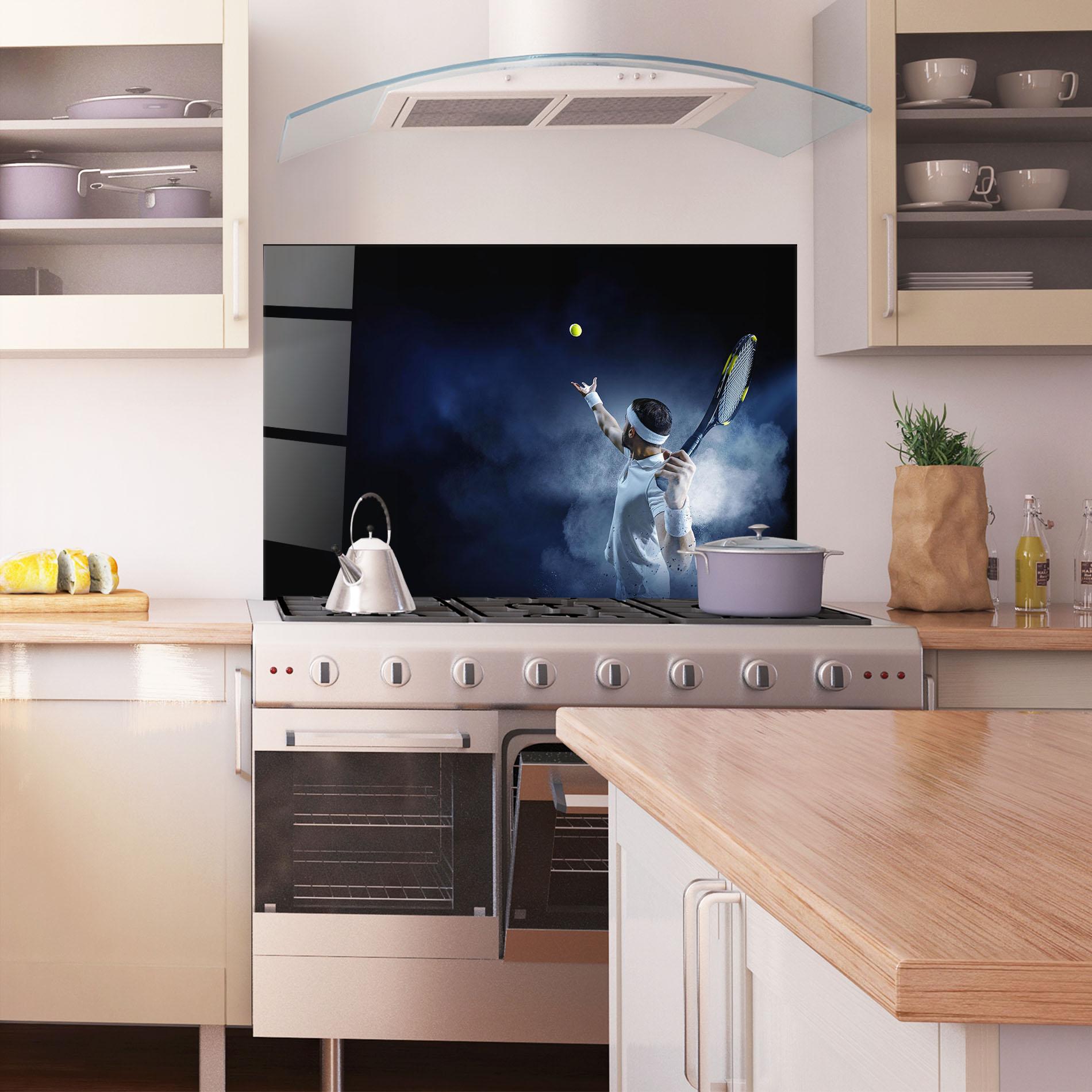 Panou Sticla Bucatarie Tennis Professional Player mockup 1