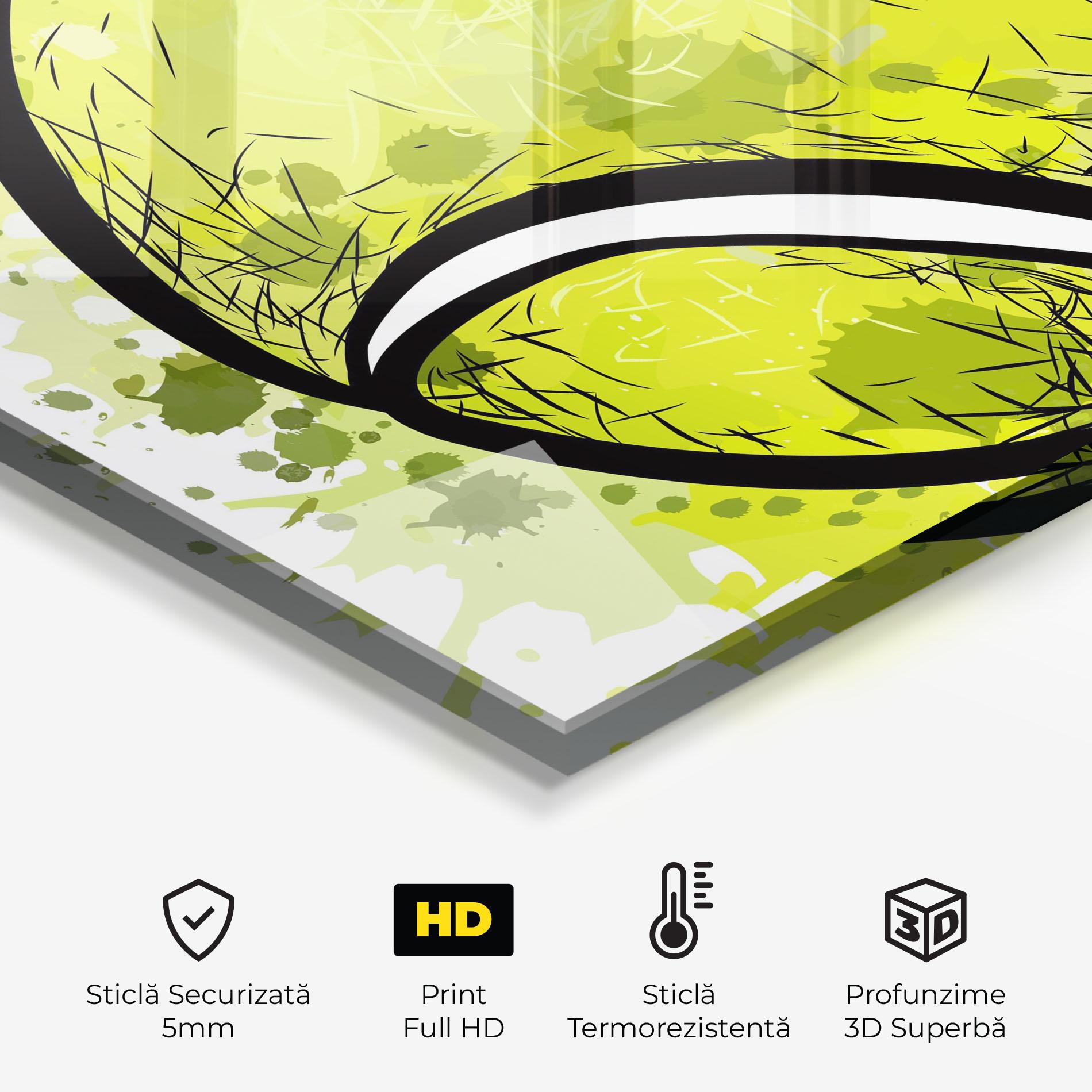 Panou Sticla Bucatarie Big Tennis Ball mockup 2