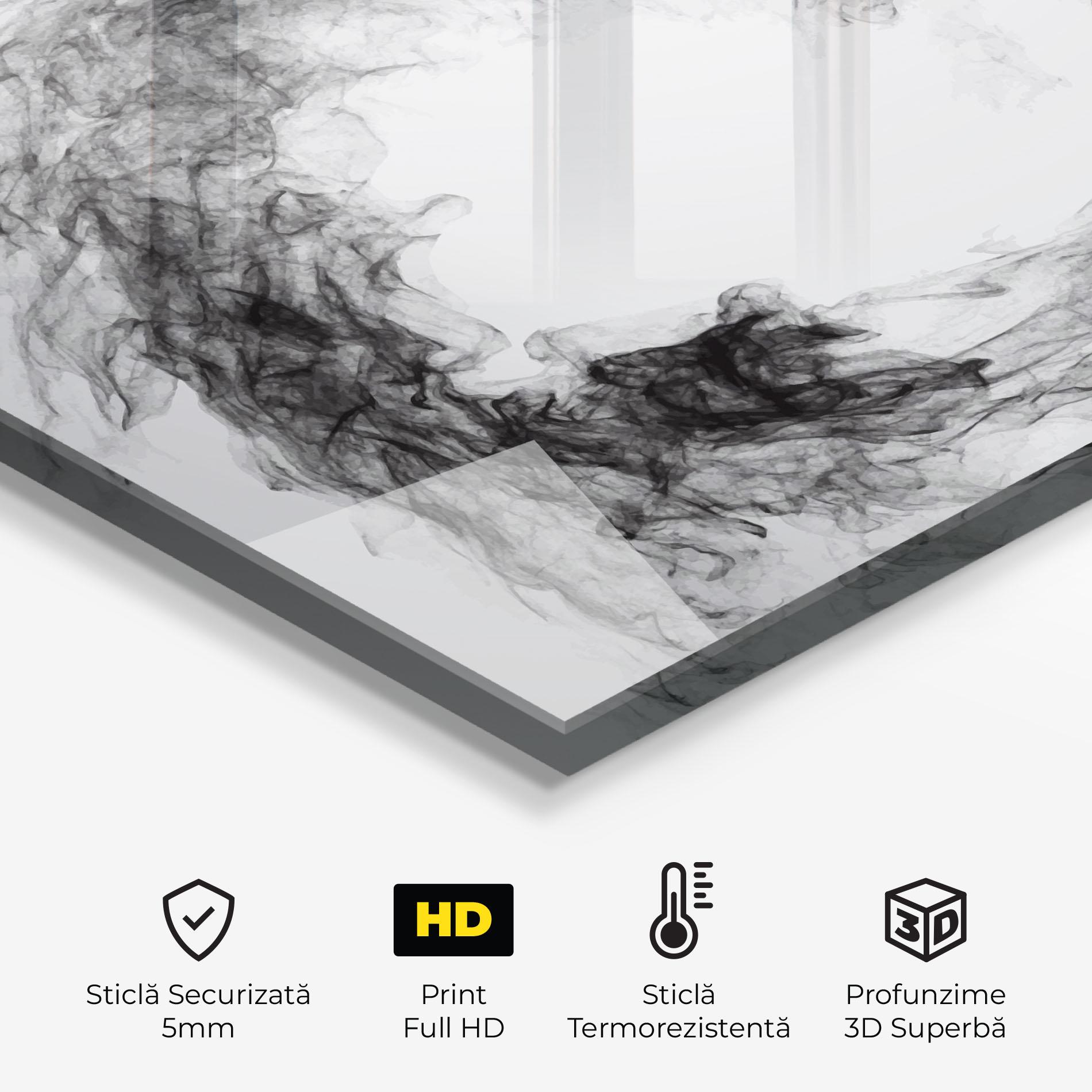 Panou Sticla Bucatarie Black Tennis Smoke mockup 2