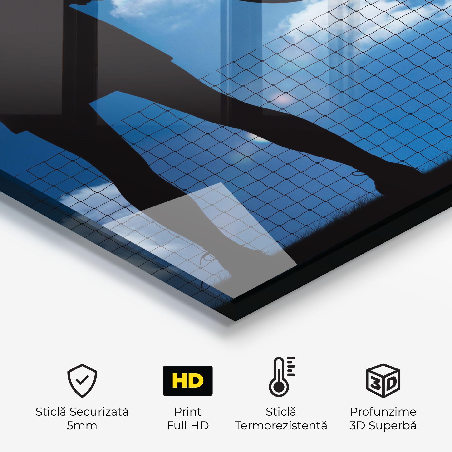 Panou Sticla Bucatarie Blue Sky Tennis mockup 2