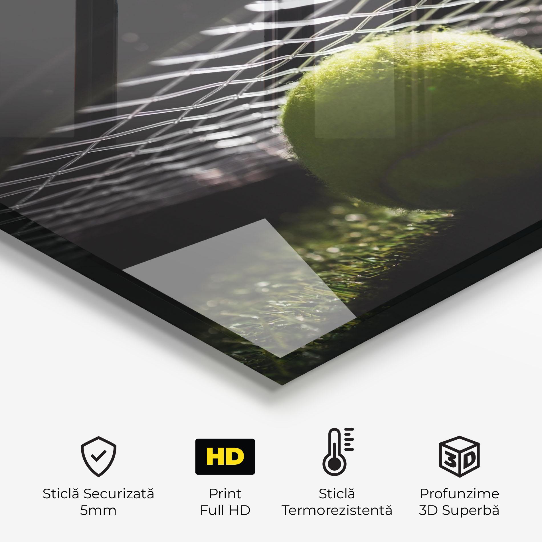 Panou Sticla Bucatarie Close Up Tennis Ball mockup 2