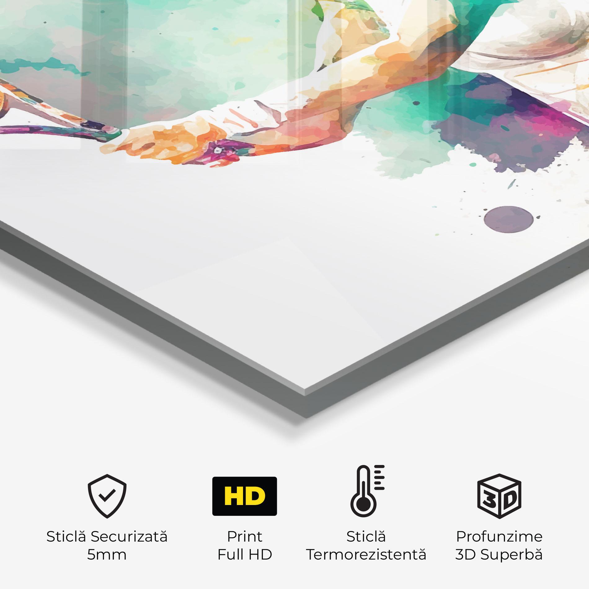 Panou Sticla Bucatarie Green Art Tennis mockup 2