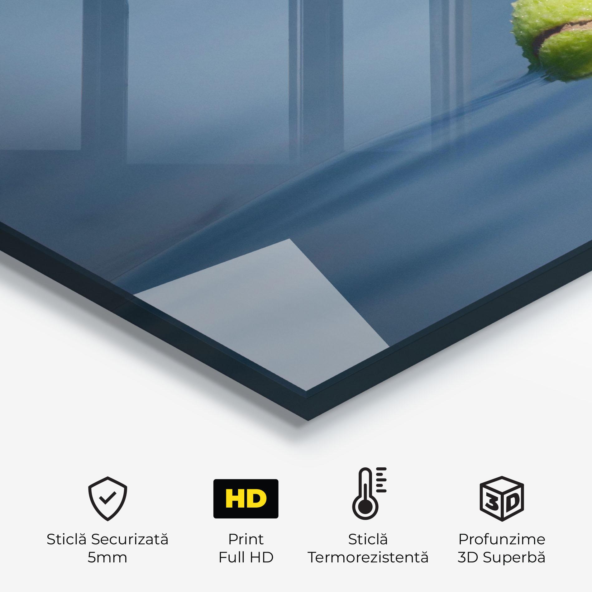 Panou Sticla Bucatarie Tennis Ball In Water mockup 2