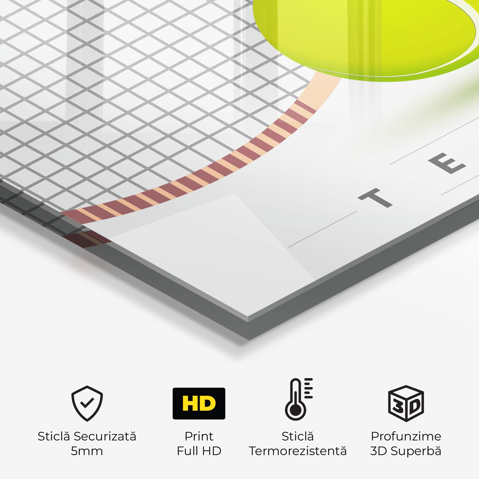Panou Sticla Bucatarie Tennis Ball mockup 2