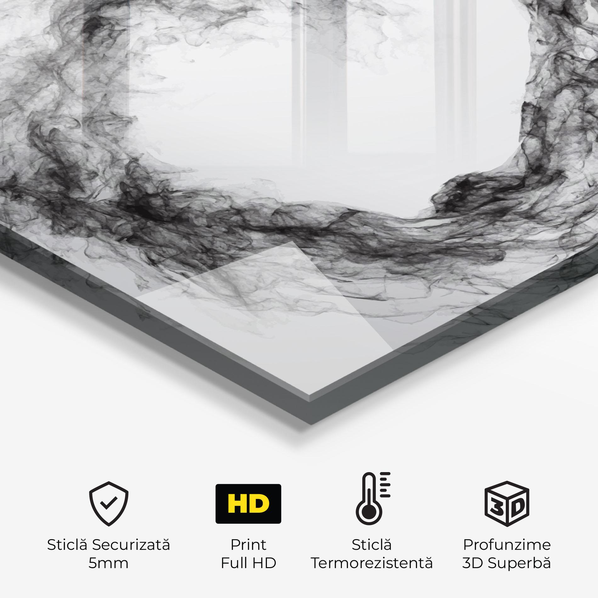 Panou Sticla Bucatarie Tennis Black Smoke mockup 2