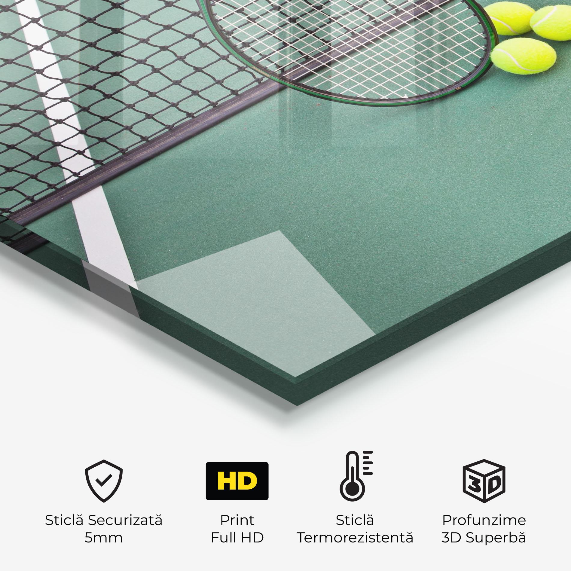 Panou Sticla Bucatarie Tennis Field mockup 2