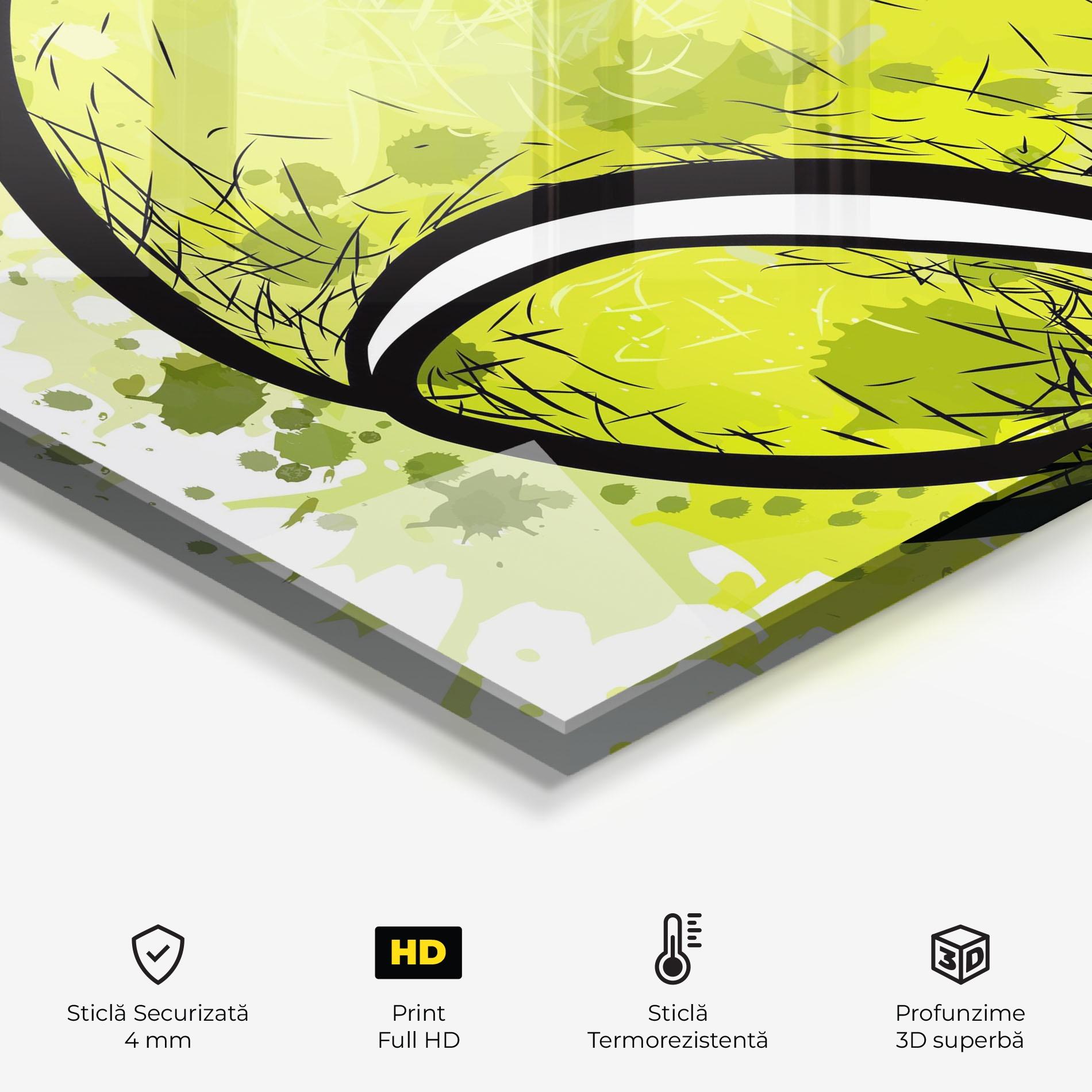 Panou Sticla Bucatarie Big Tennis Ball mockup 2