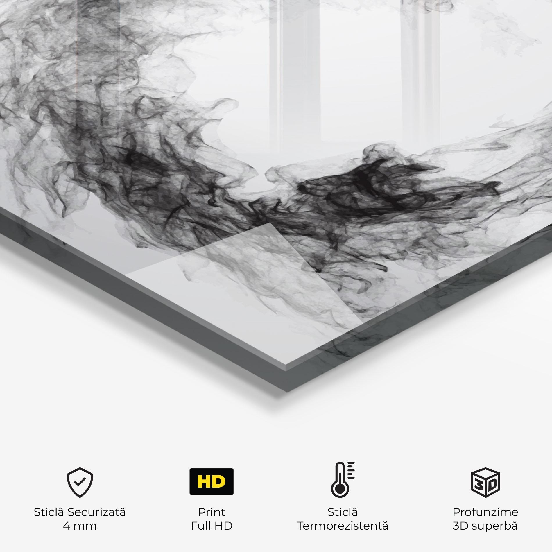 Panou Sticla Bucatarie Black Tennis Smoke mockup 2