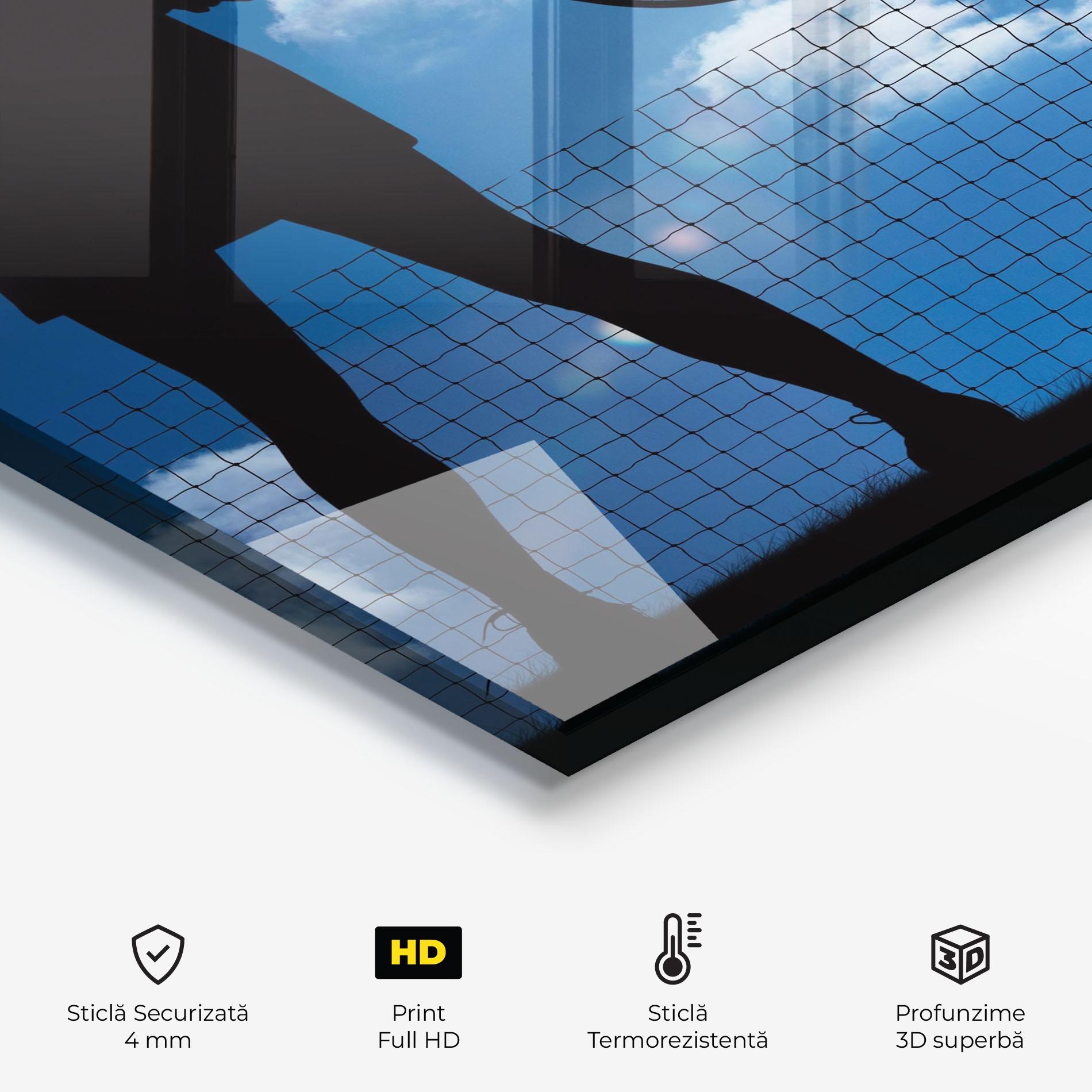 Panou Sticla Bucatarie Blue Sky Tennis mockup 2