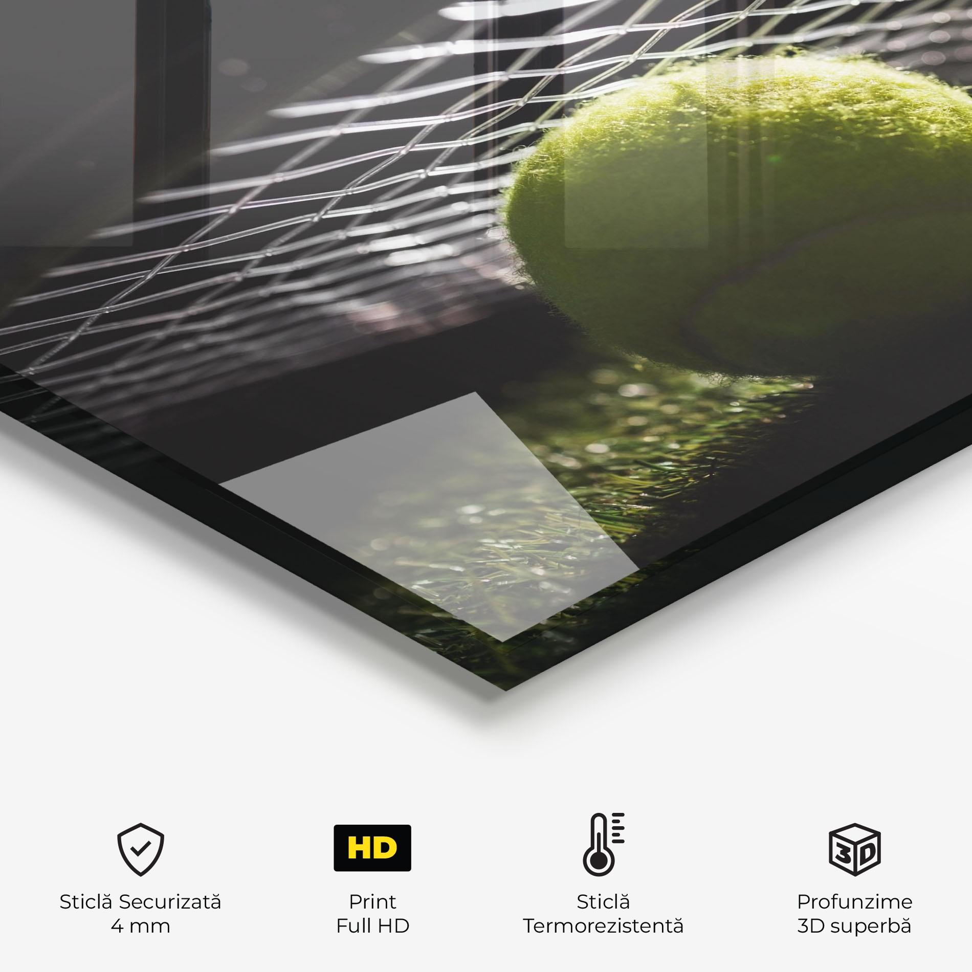 Panou Sticla Bucatarie Close Up Tennis Ball mockup 2