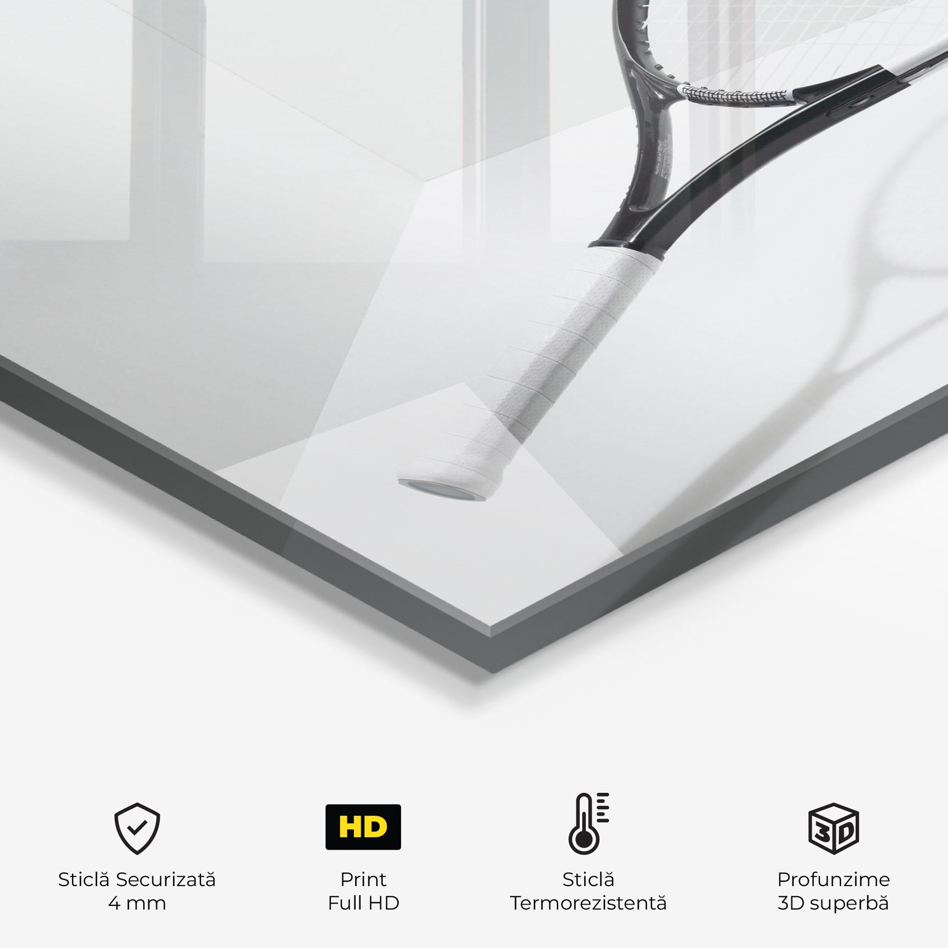 Panou Sticla Bucatarie Floating Tennis Racket mockup 2