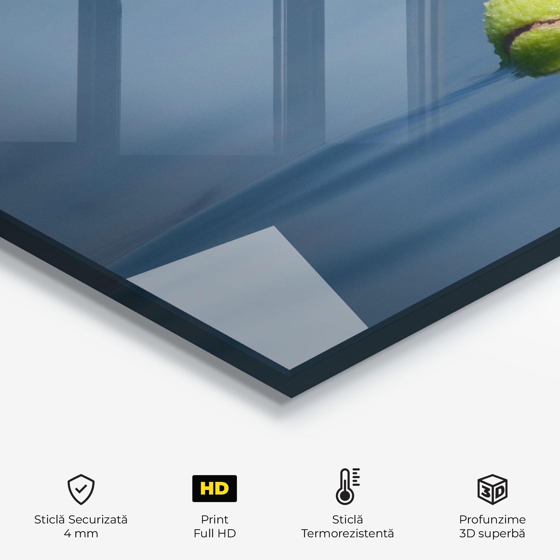 Panou Sticla Bucatarie Tennis Ball In Water mockup 2
