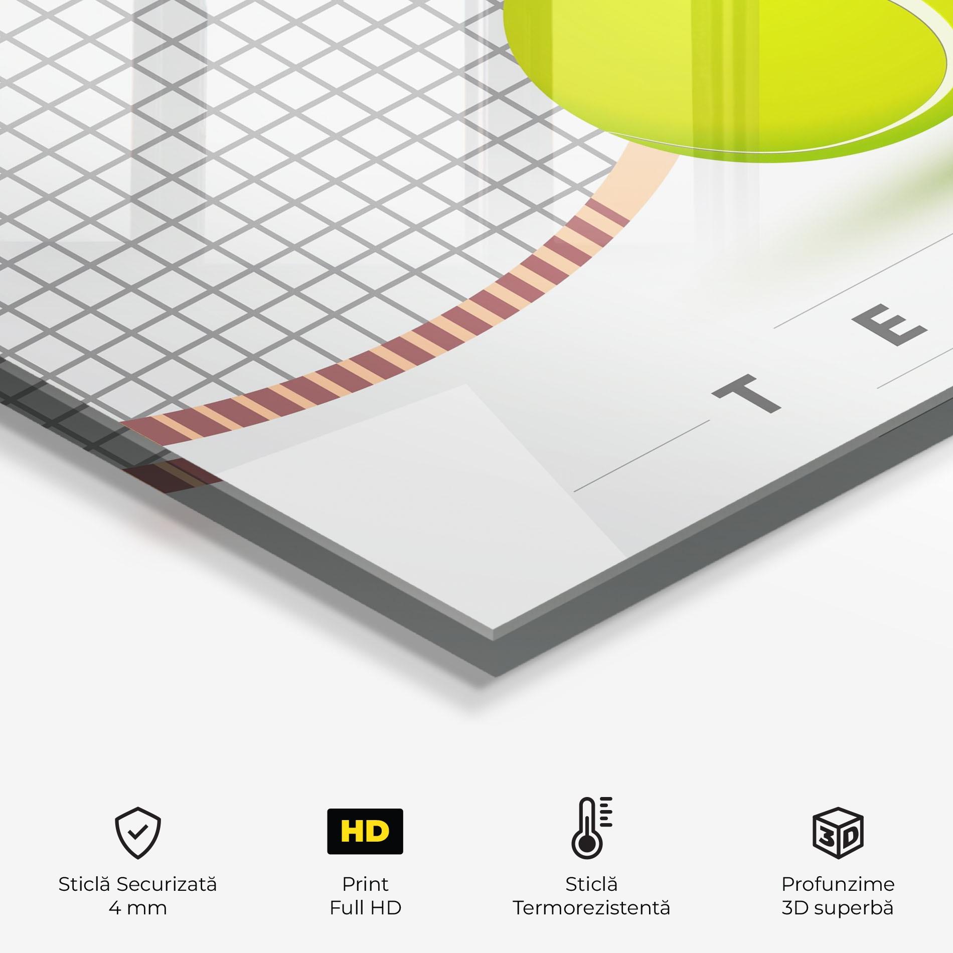 Panou Sticla Bucatarie Tennis Ball mockup 2