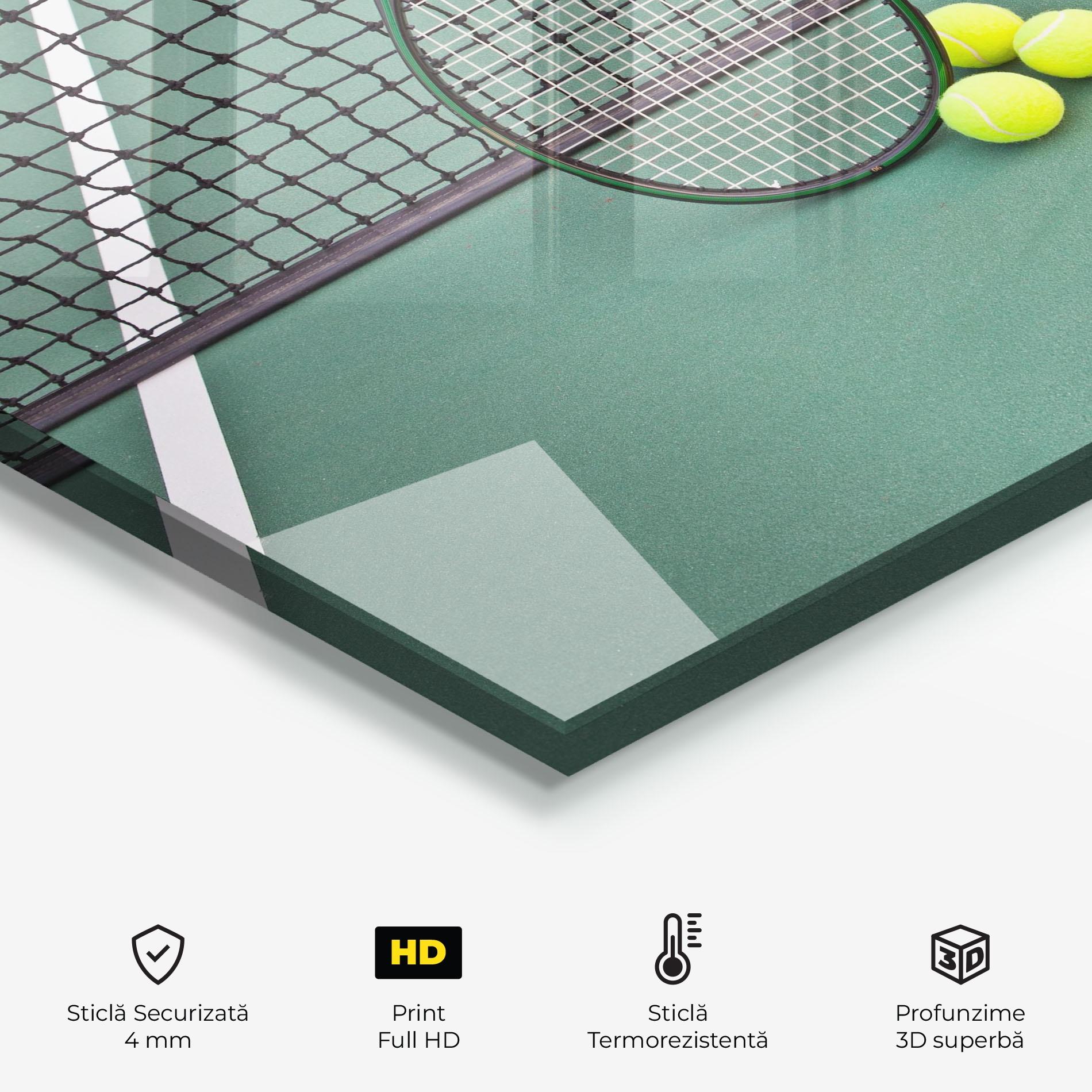 Panou Sticla Bucatarie Tennis Field mockup 2