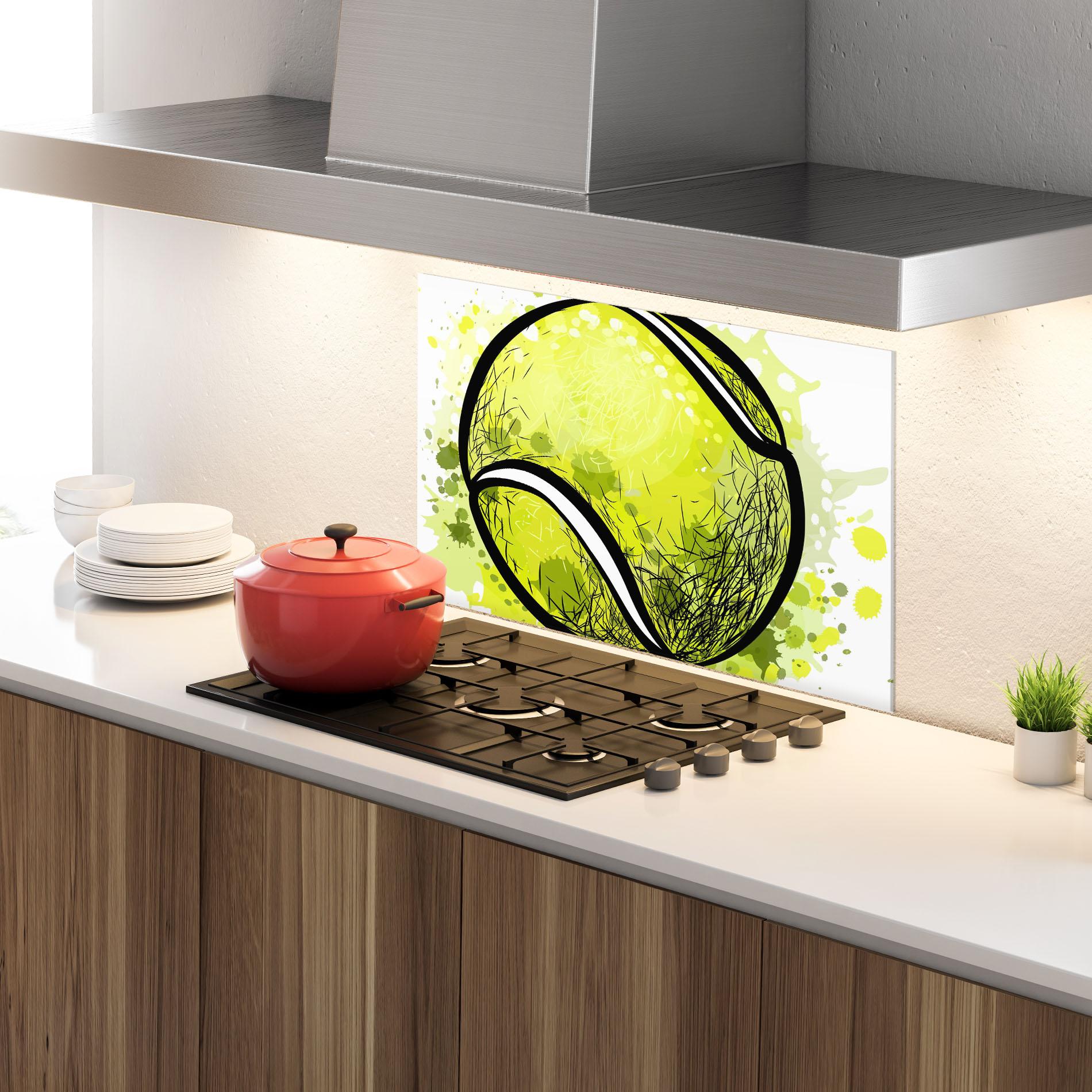 Panou Sticla Bucatarie Big Tennis Ball mockup 4