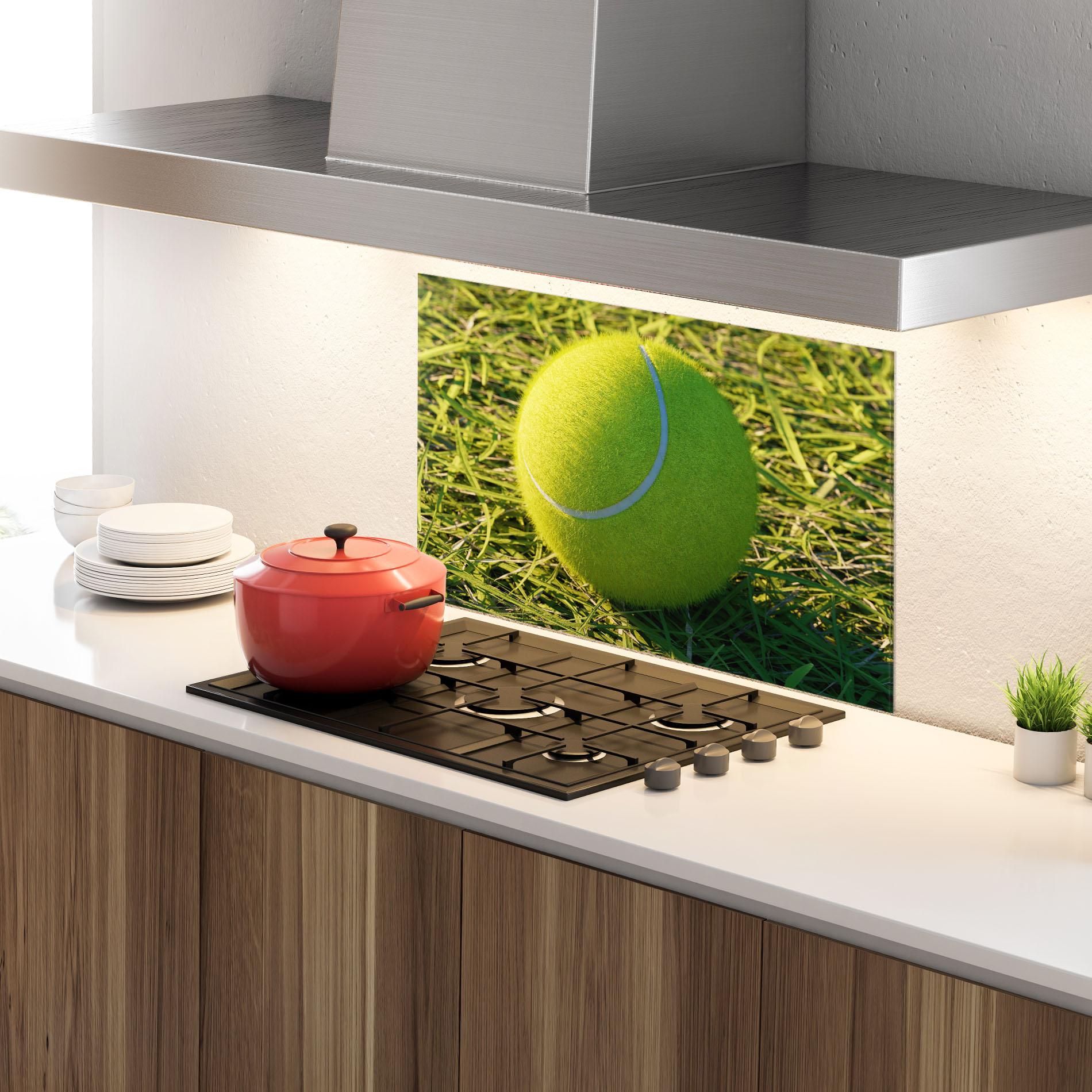 Panou Sticla Bucatarie Green Tennis Ball mockup 4