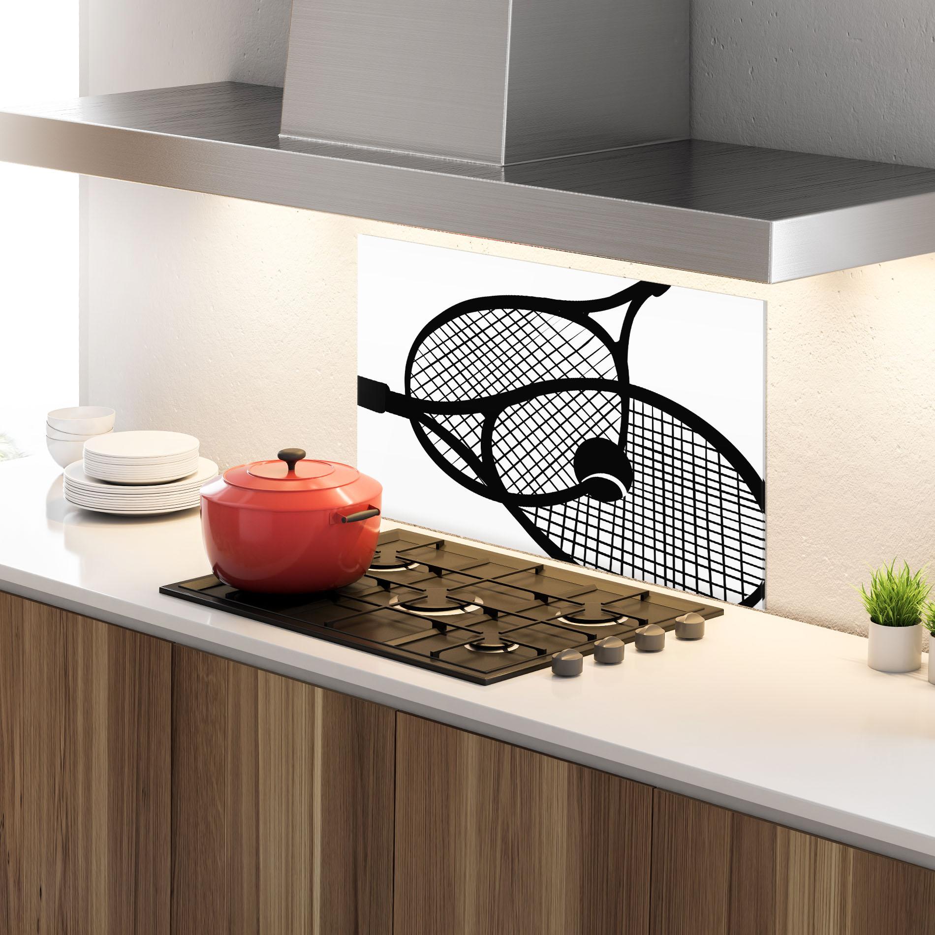 Panou Sticla Bucatarie Tennis Ball Line mockup 4