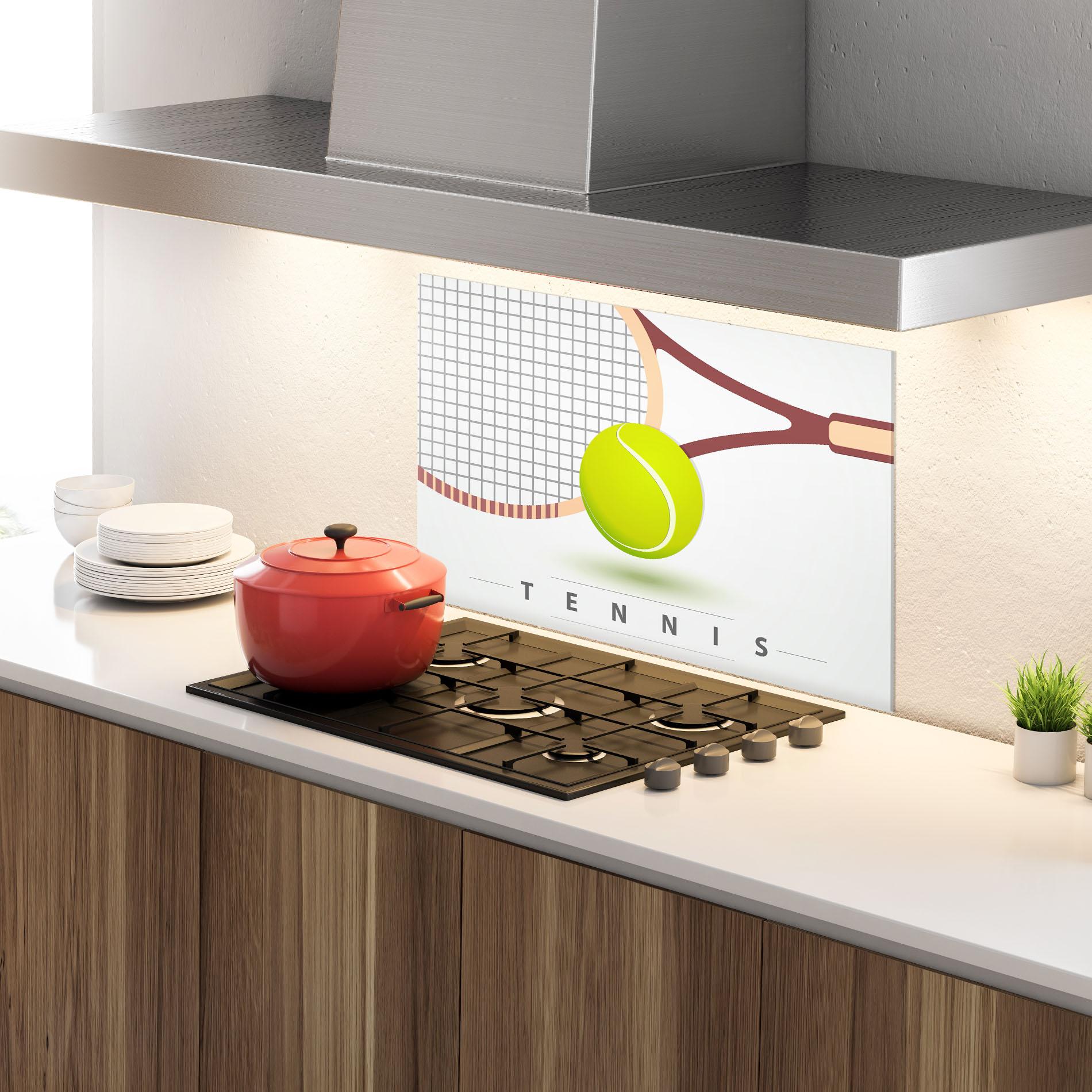 Panou Sticla Bucatarie Tennis Ball mockup 4
