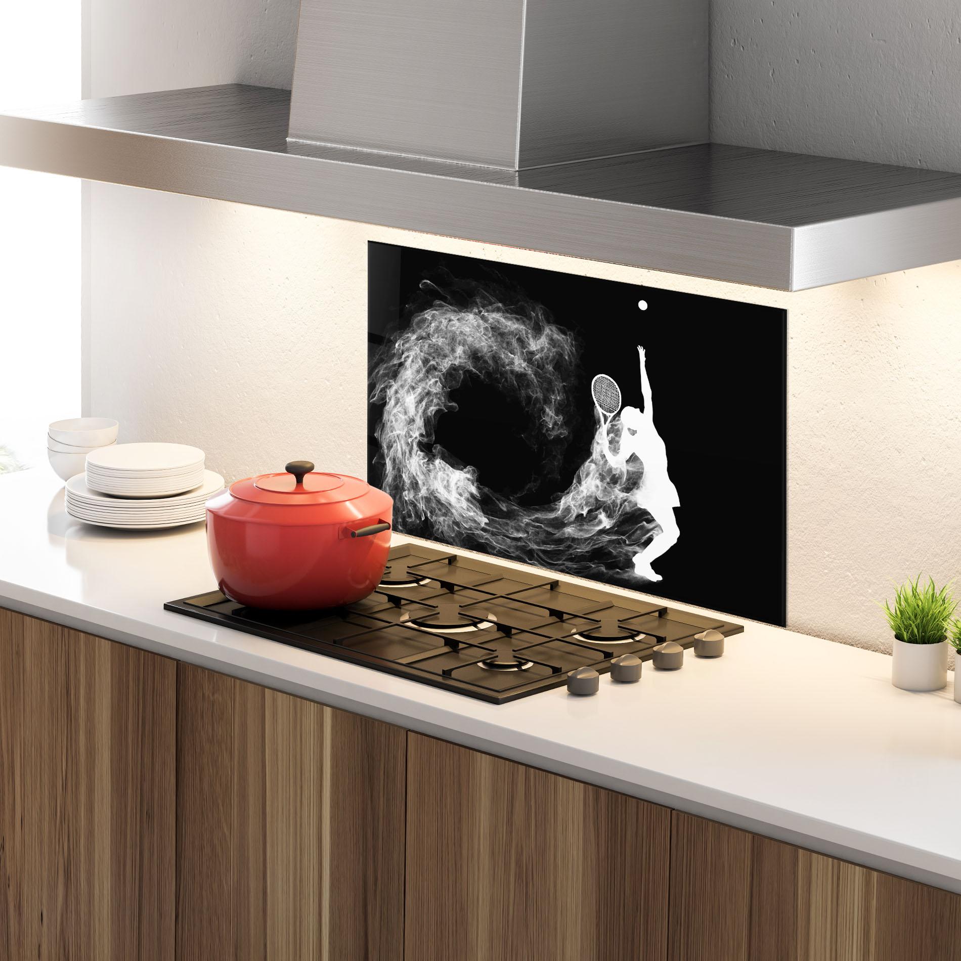 Panou Sticla Bucatarie White Tennis Smoke mockup 4