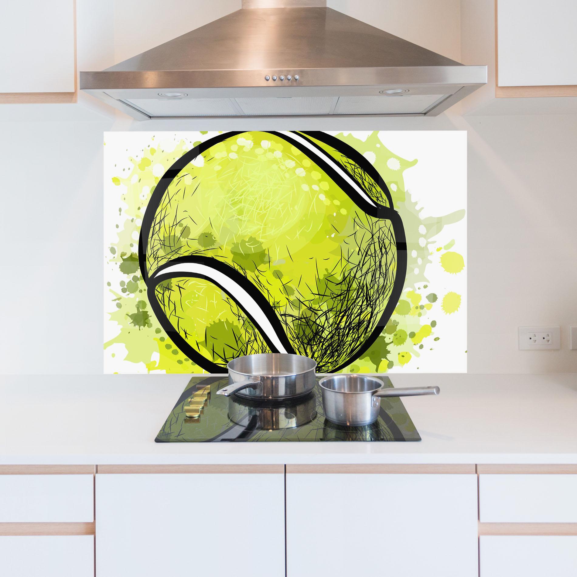 Panou Sticla Bucatarie Big Tennis Ball mockup 5