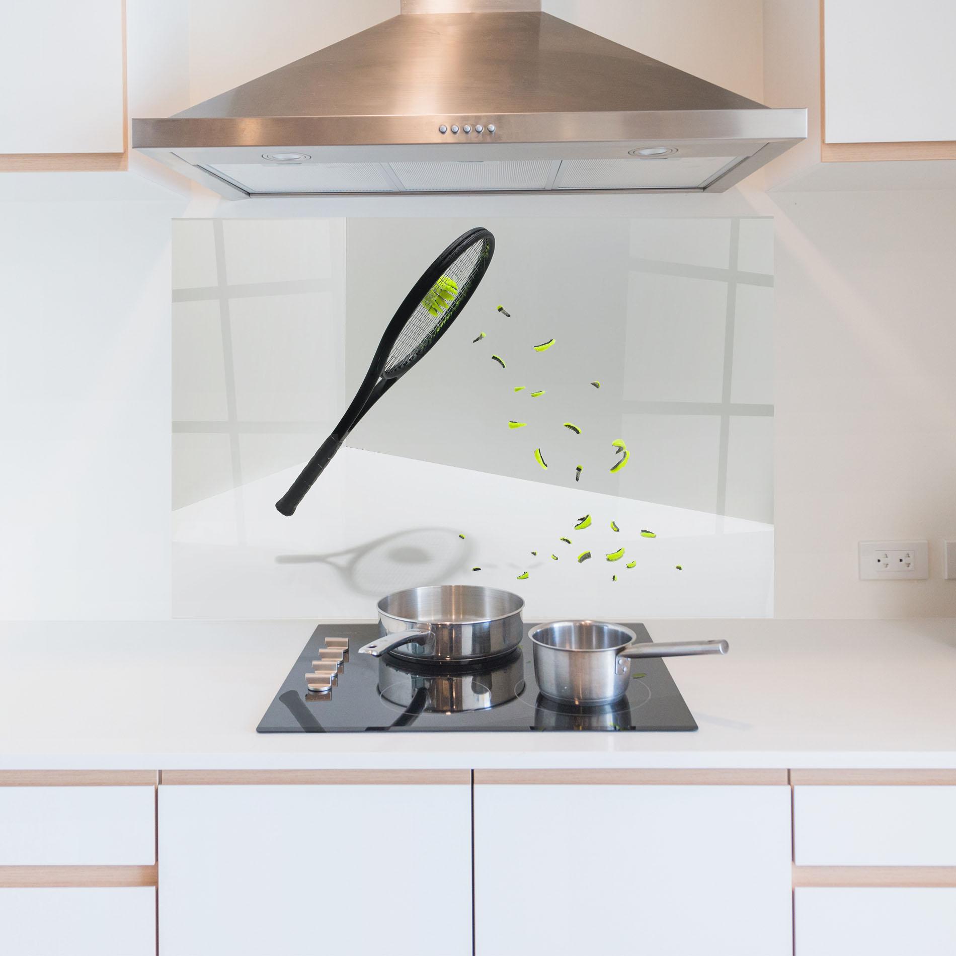 Panou Sticla Bucatarie Broken Tennis Ball mockup 5