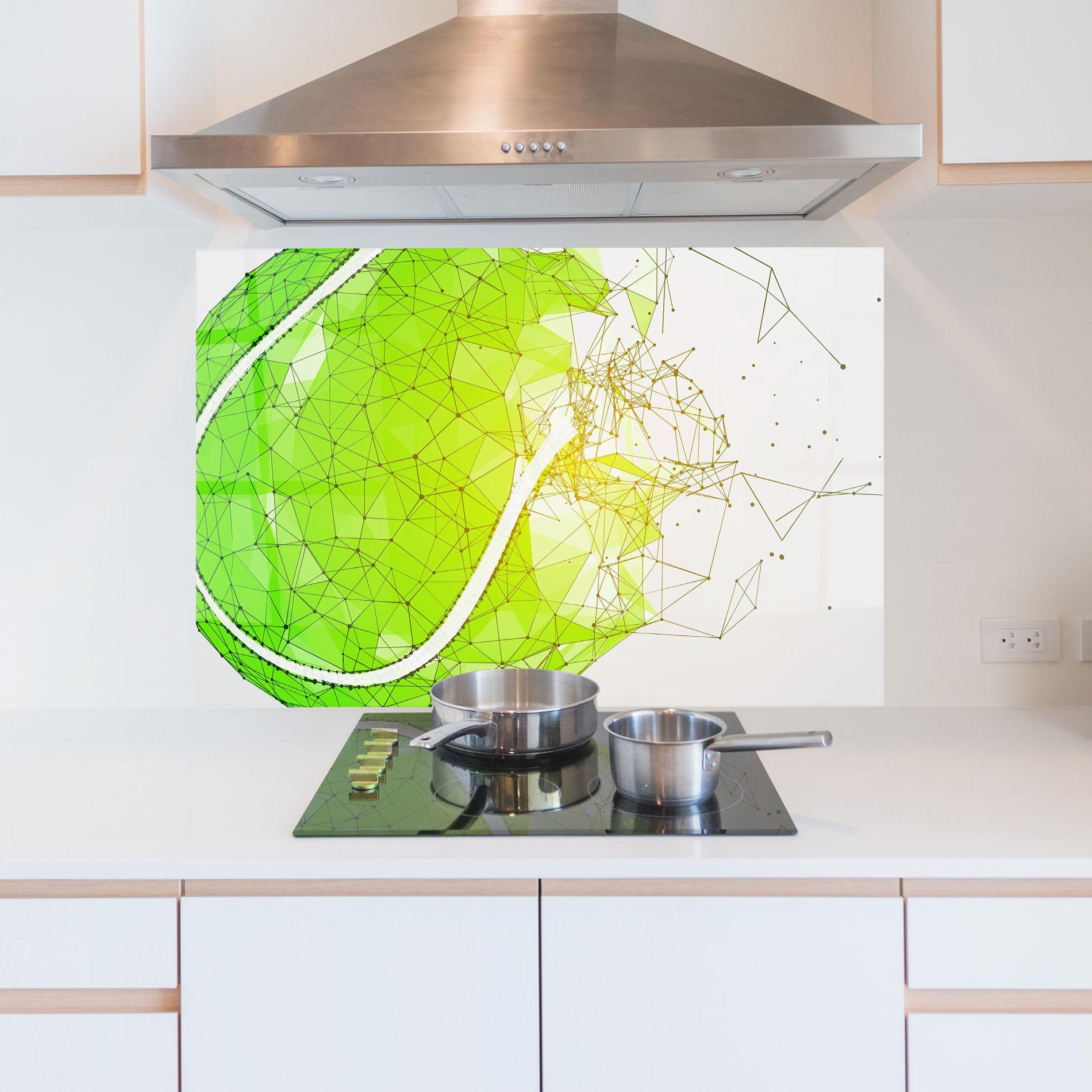 Panou Sticla Bucatarie Green Line Tennis mockup 5