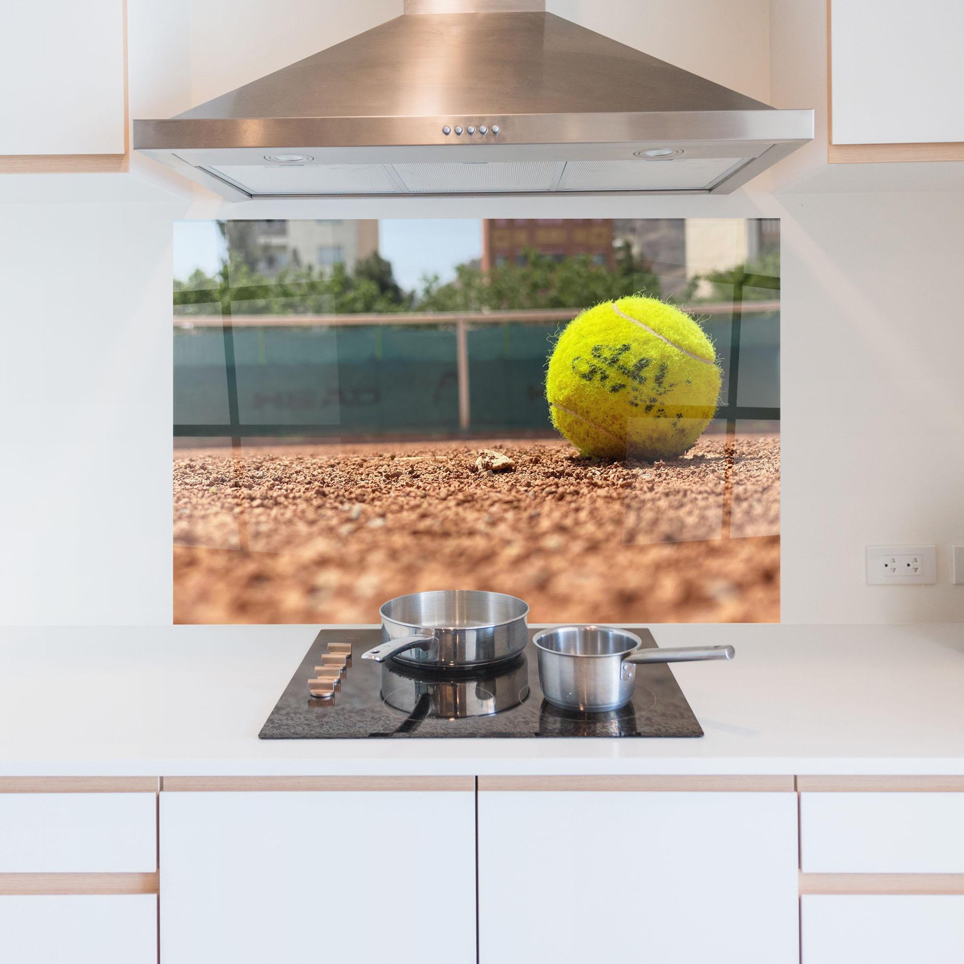 Panou Sticla Bucatarie Lost Tennis Ball mockup 5