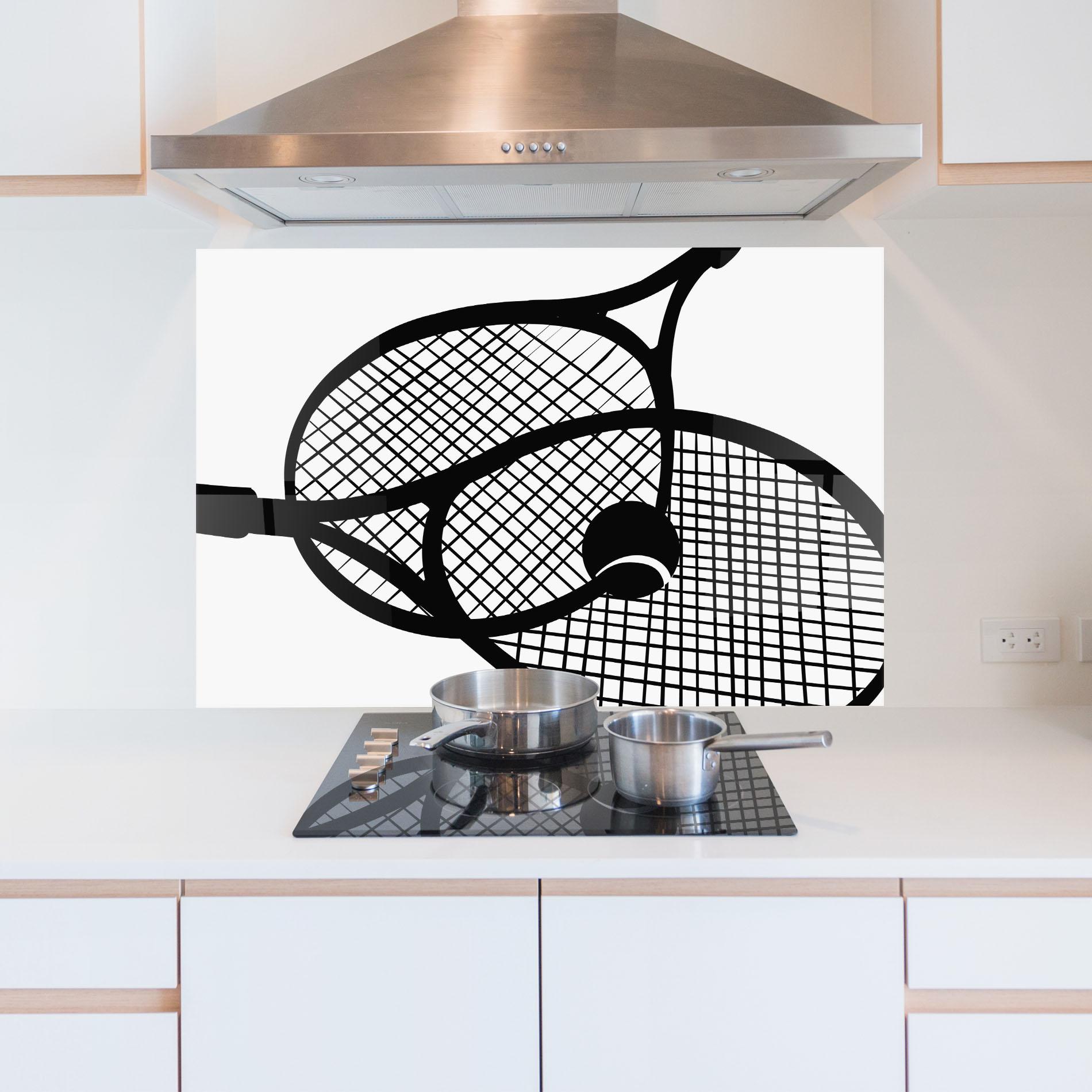 Panou Sticla Bucatarie Tennis Ball Line mockup 5