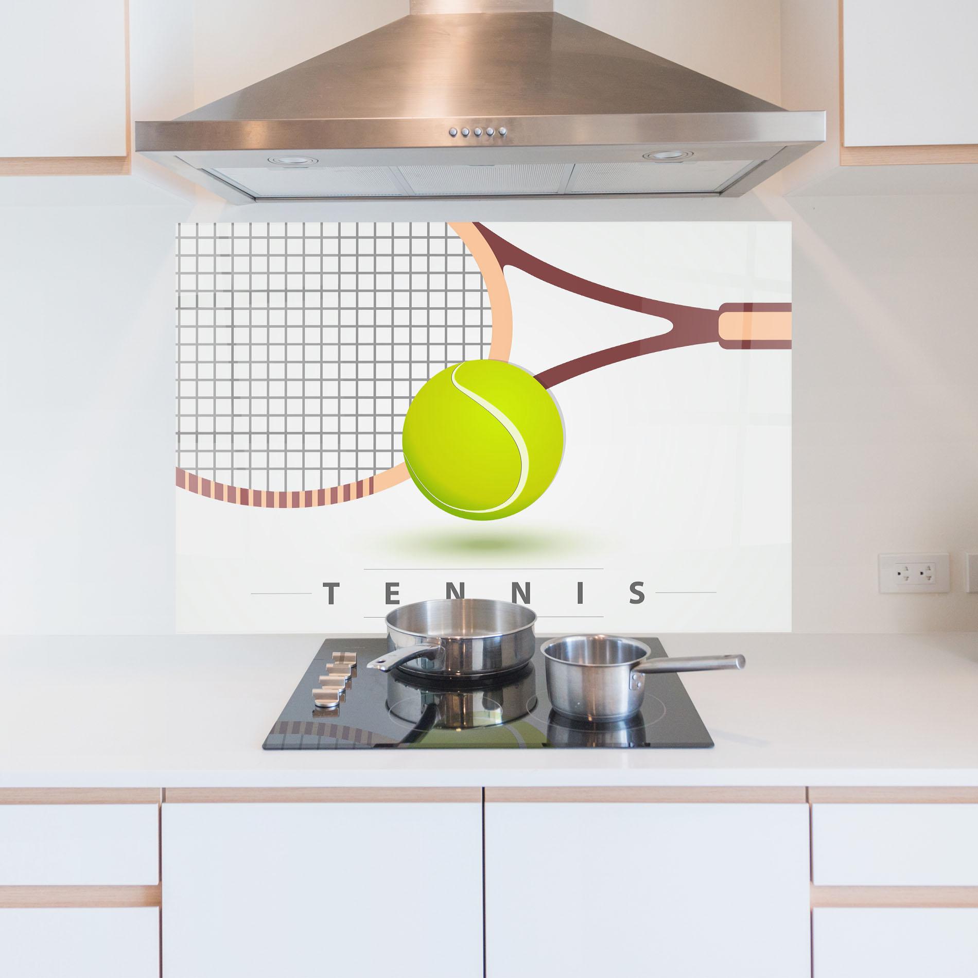 Panou Sticla Bucatarie Tennis Ball mockup 5