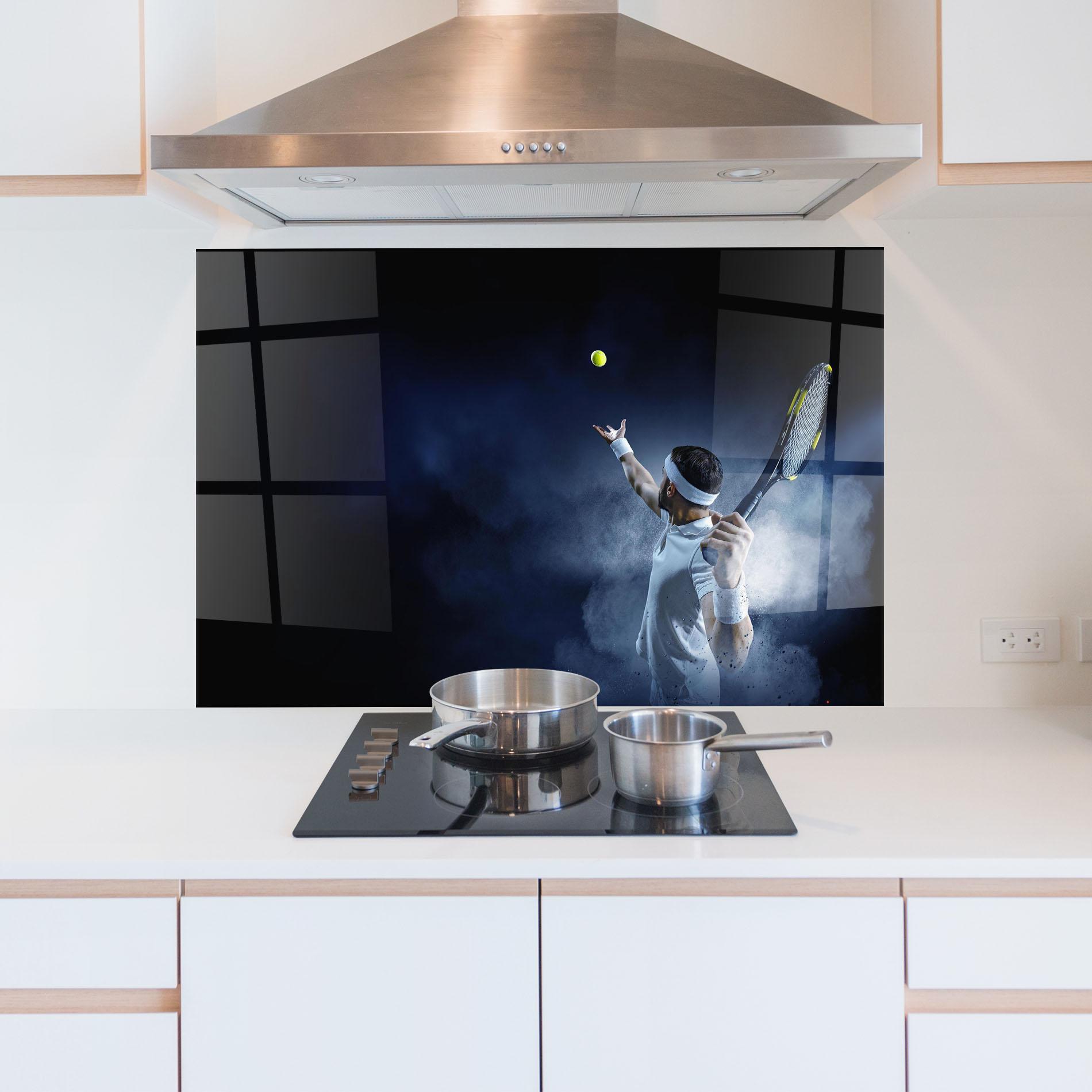 Panou Sticla Bucatarie Tennis Professional Player mockup 5